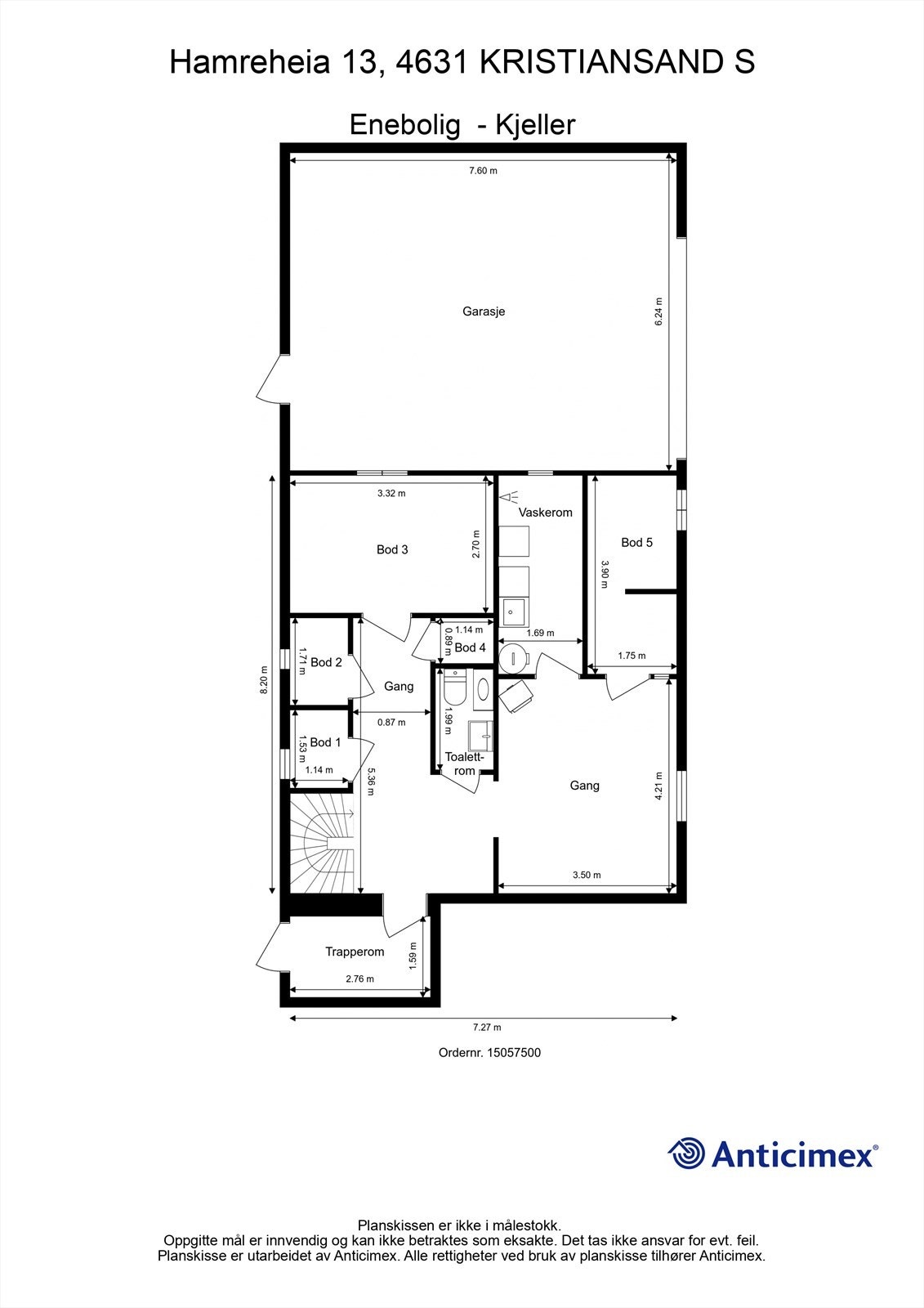 Planskisse underetasje Galleribilde