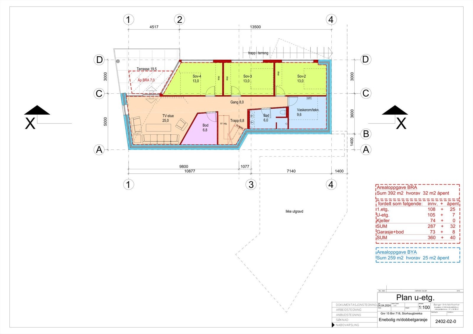 Romslig underetasje med tre soverom, TV-stue, bad og vaskerom. Praktisk bod og trapp til terrasse inkludert Galleribilde