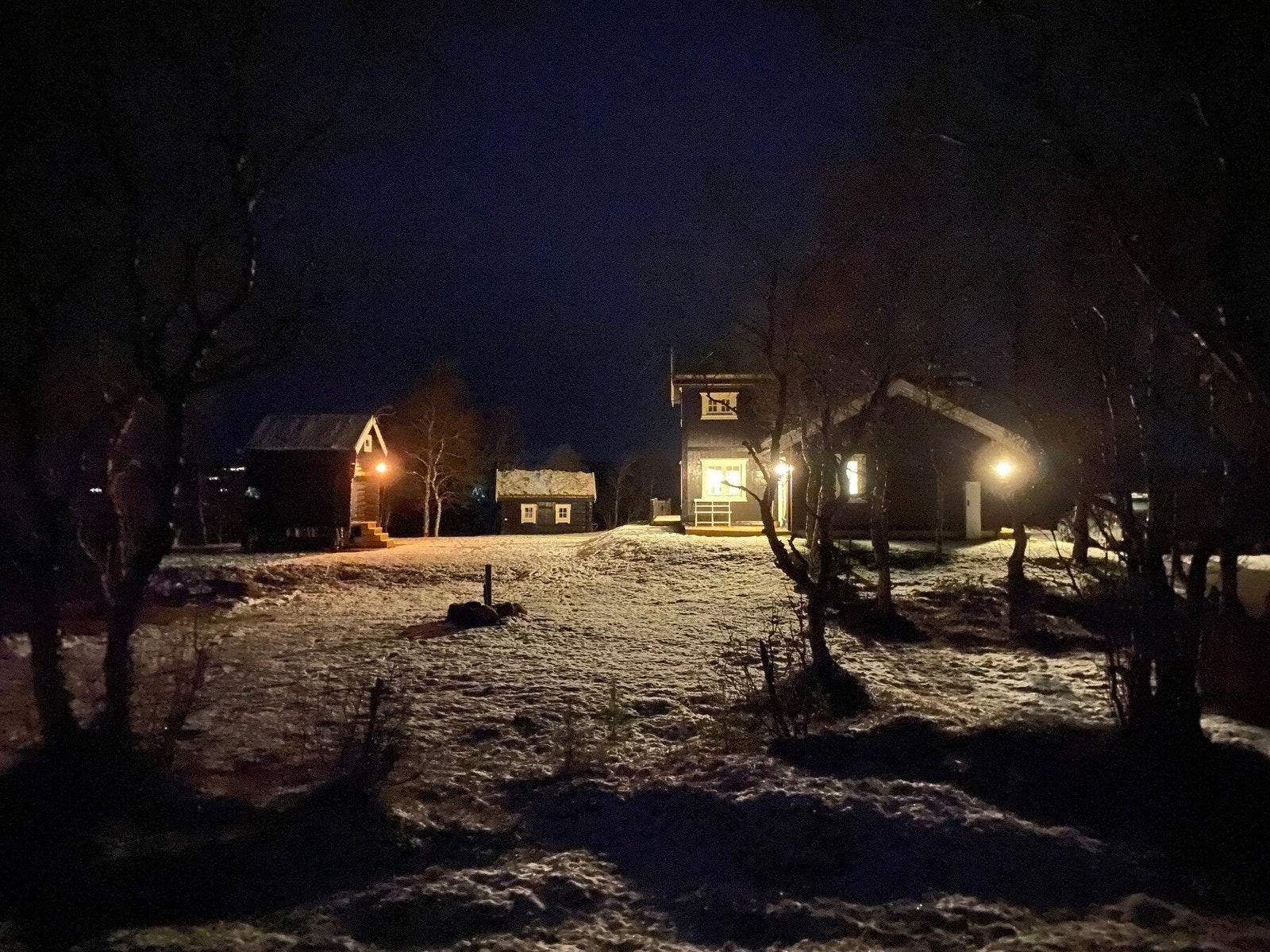 Selgers privatfoto på vinterstid. Galleribilde