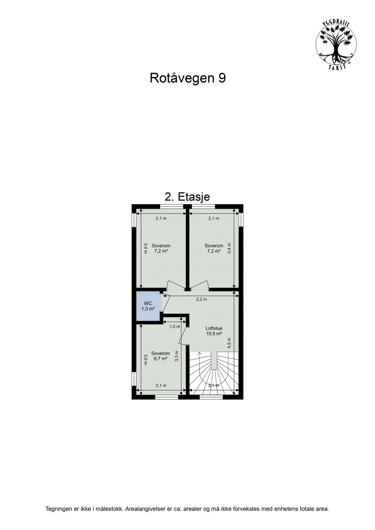 Plantegning 2. etasje. Galleribilde
