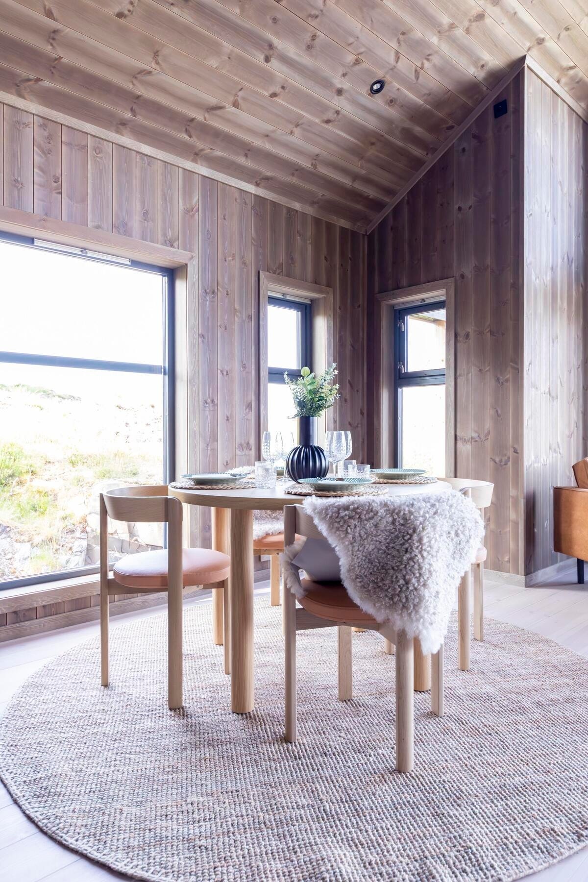 Foto fra ferdig innflyttingsklar hytte. Galleribilde