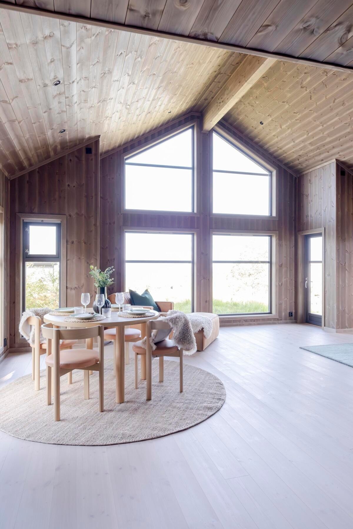 Foto fra ferdig innflyttingsklar hytte. Galleribilde