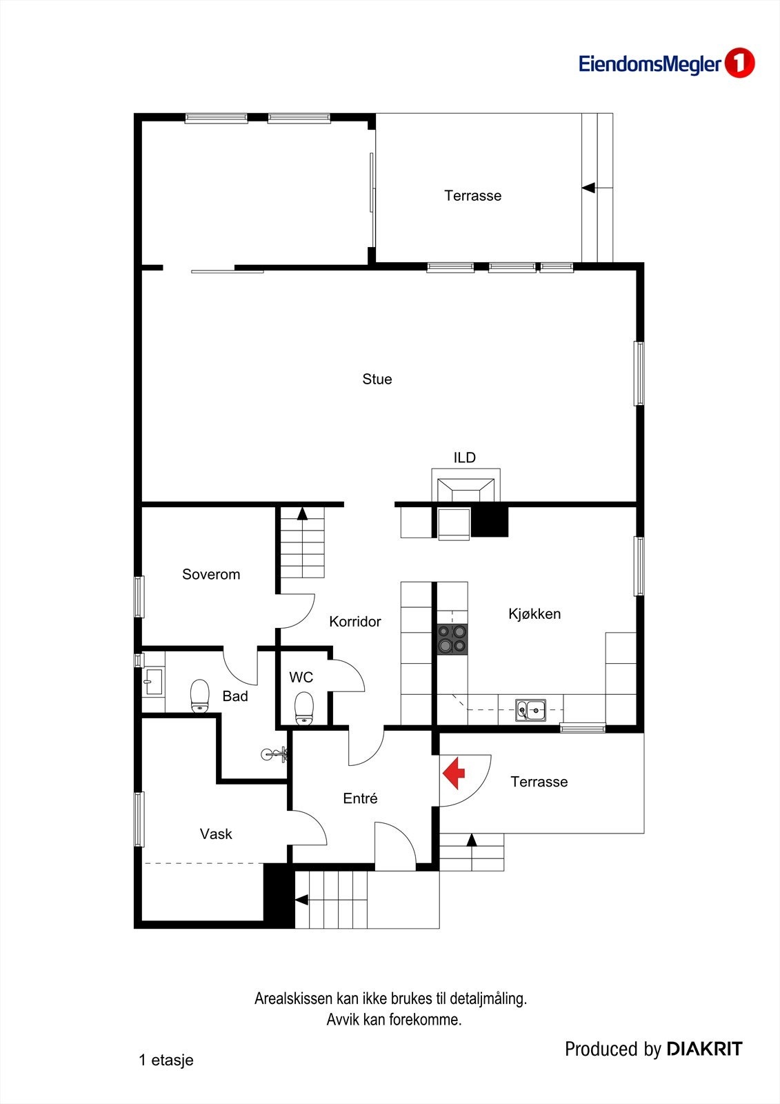 Plantegning 1.etasje Galleribilde