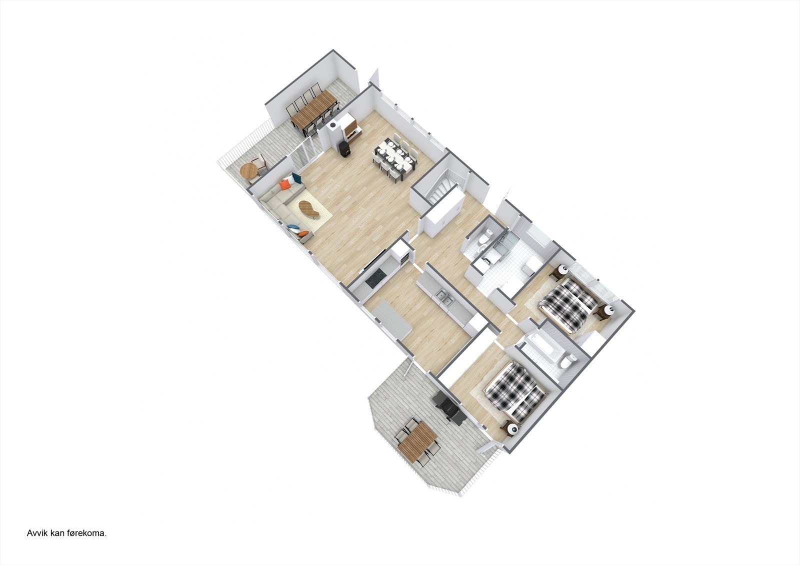 Planteikning 3D 1.etg. Galleribilde