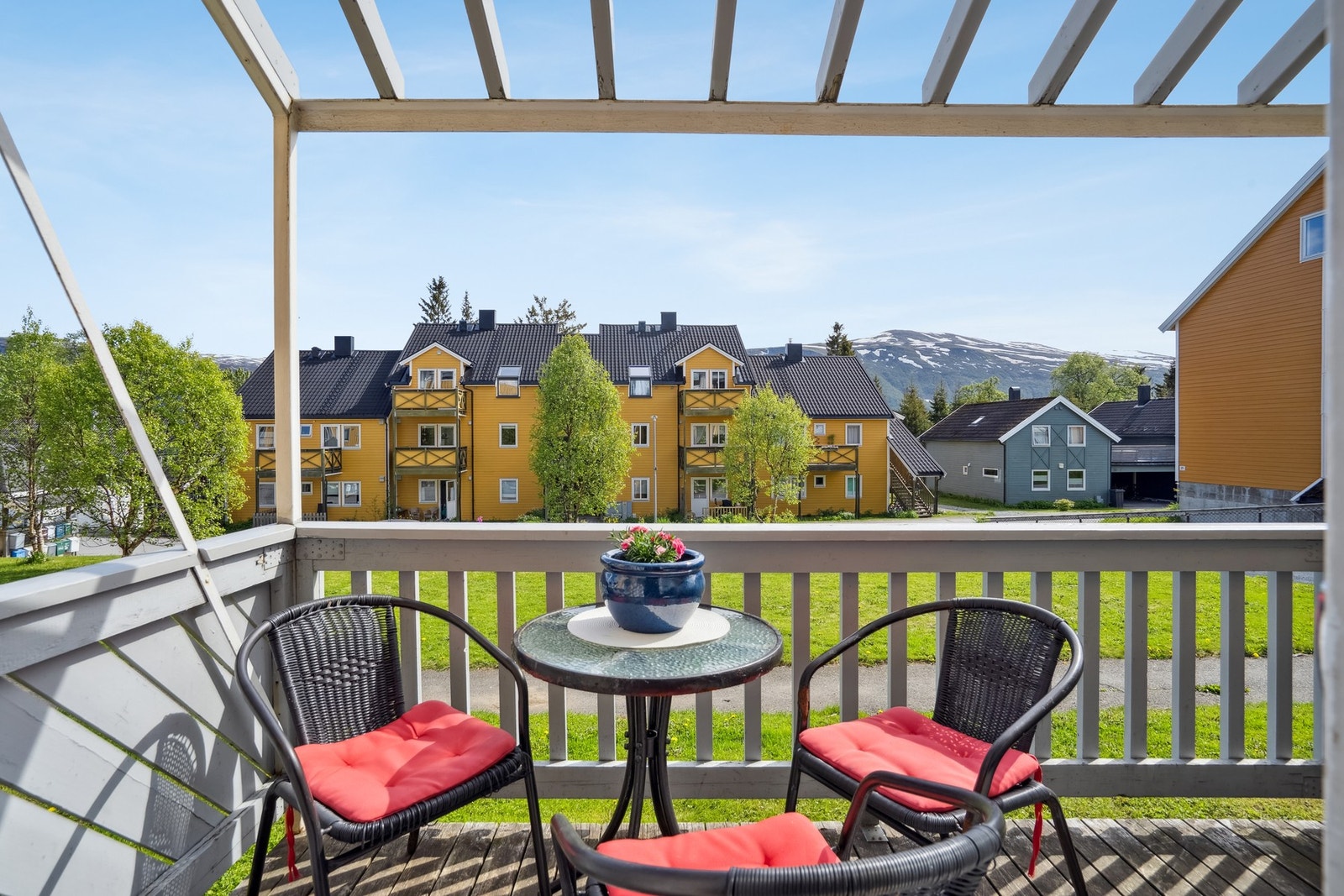 Fra balkong har du fine solforhold. Galleribilde