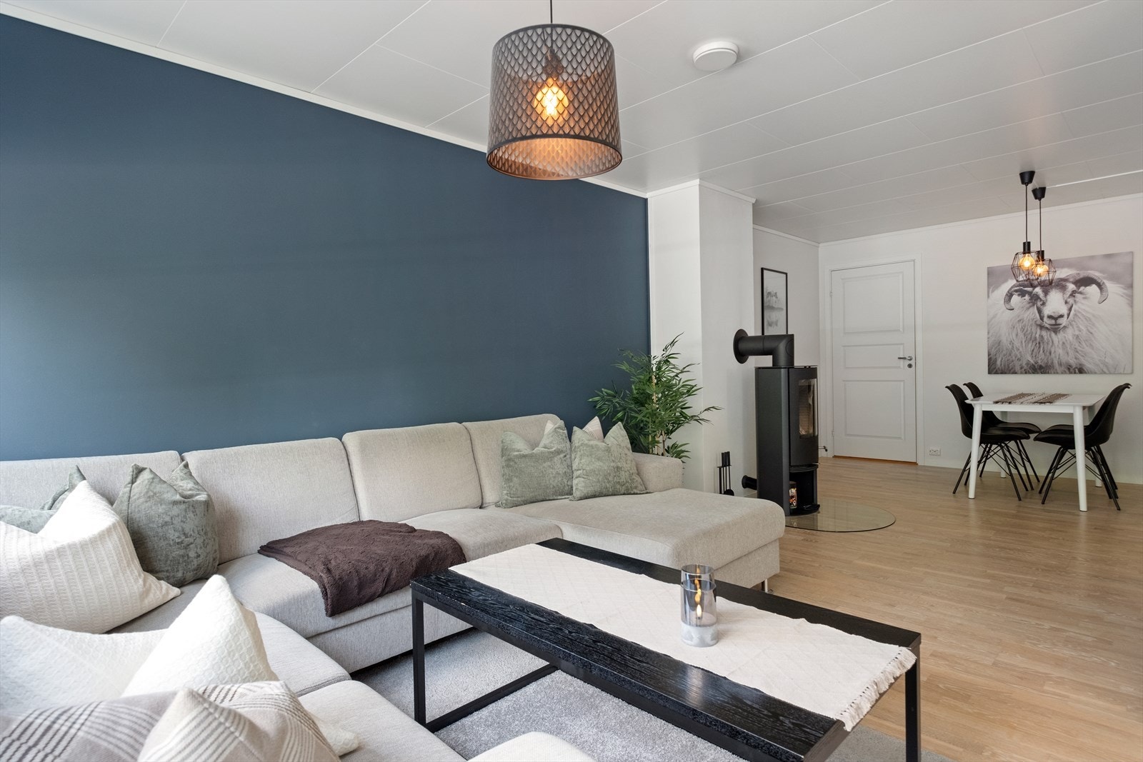 Her er vedfyring på stuen Galleribilde