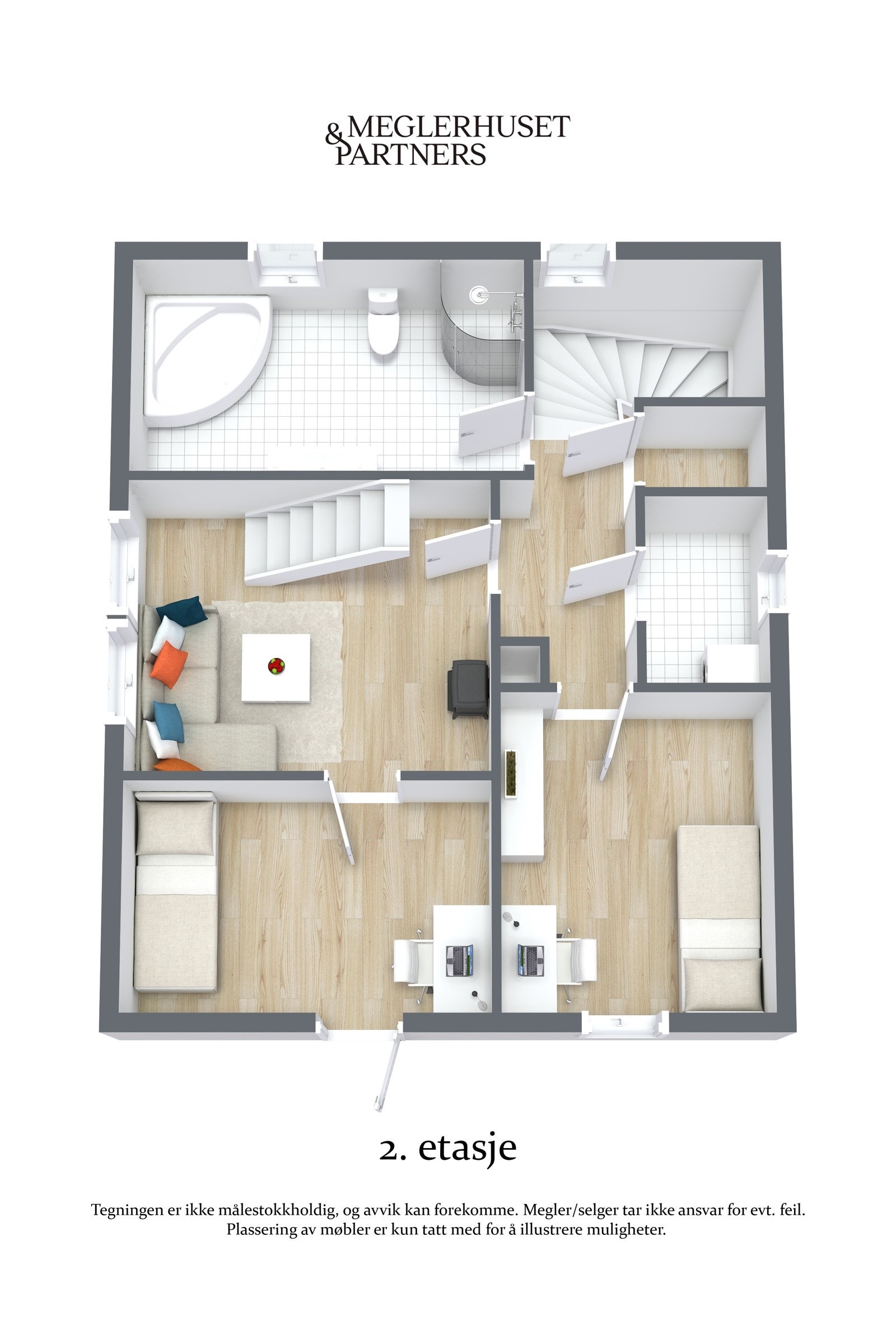 Plantegning loft Galleribilde