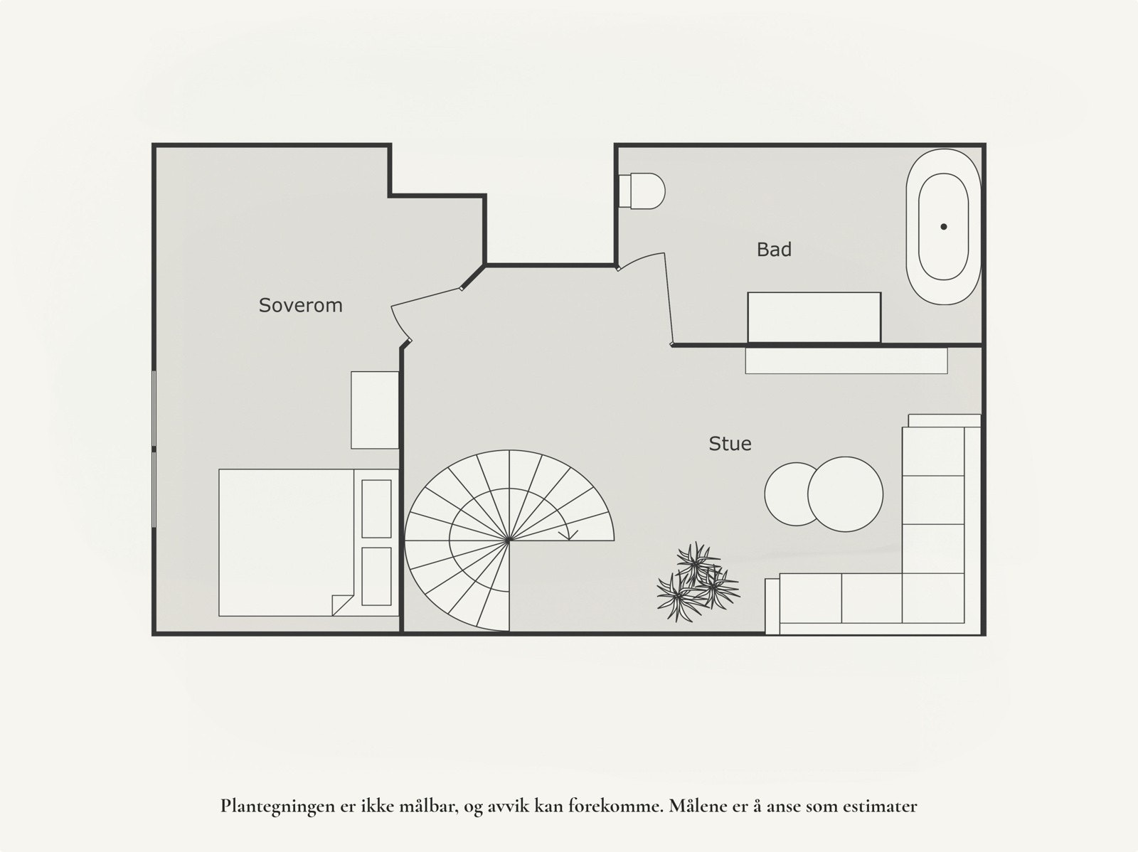 Plantegning loft. Galleribilde
