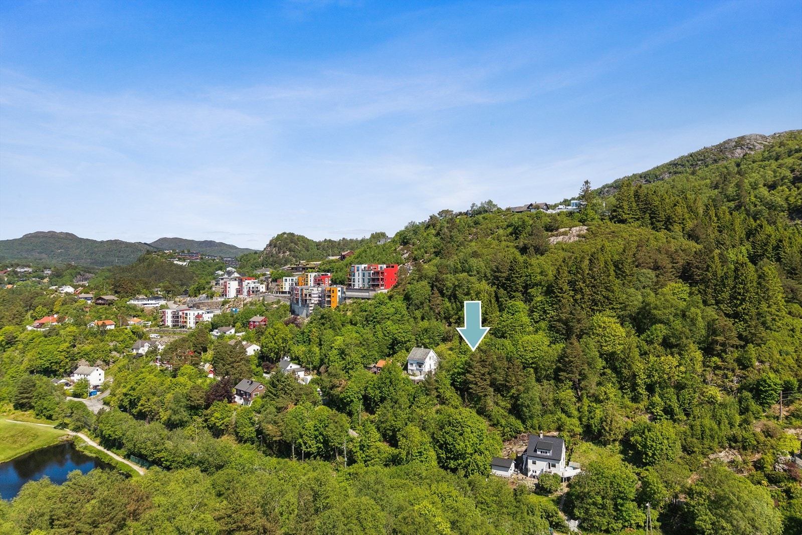 Spredt bebyggelse i området Galleribilde