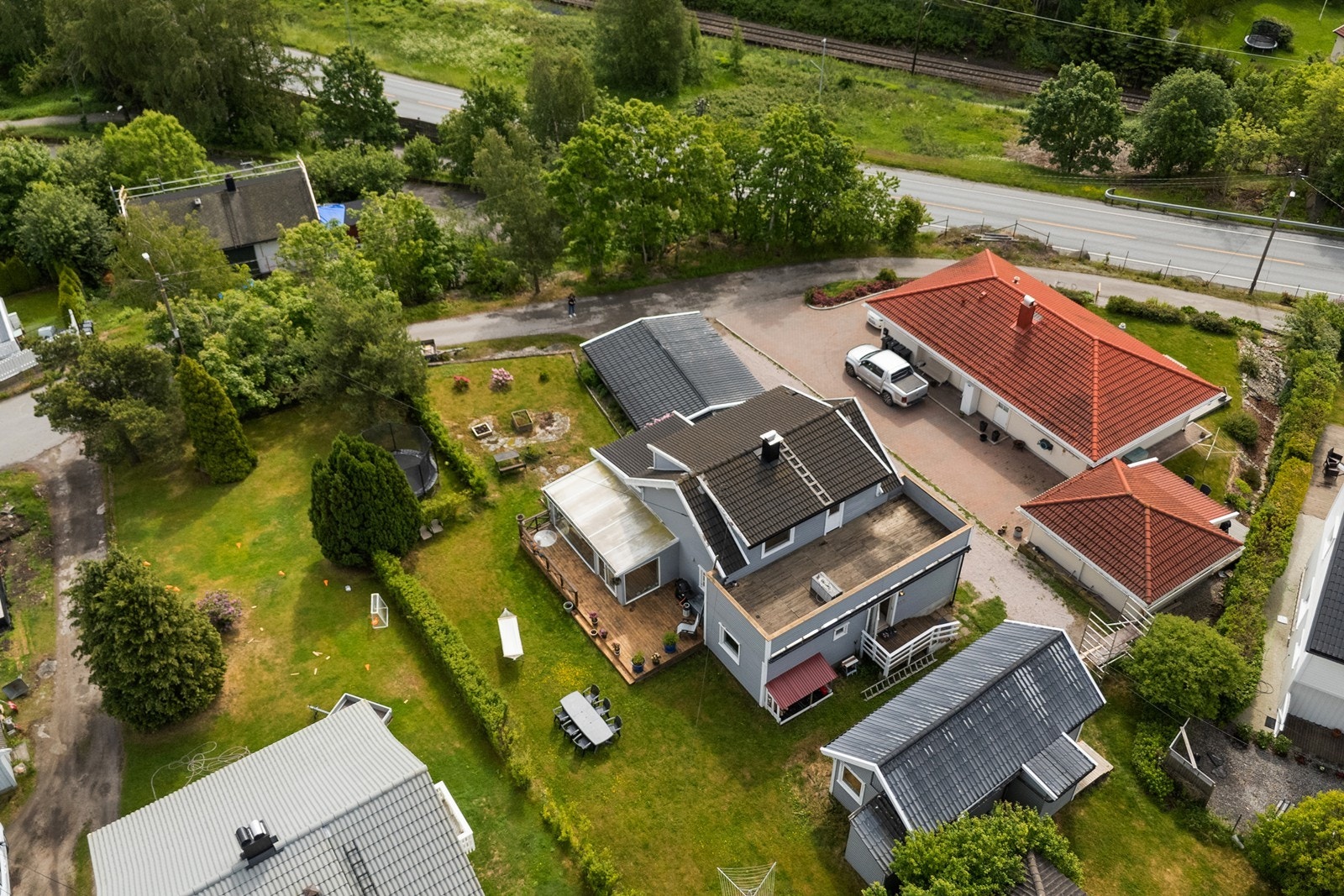 Dronefoto av nabolaget Galleribilde