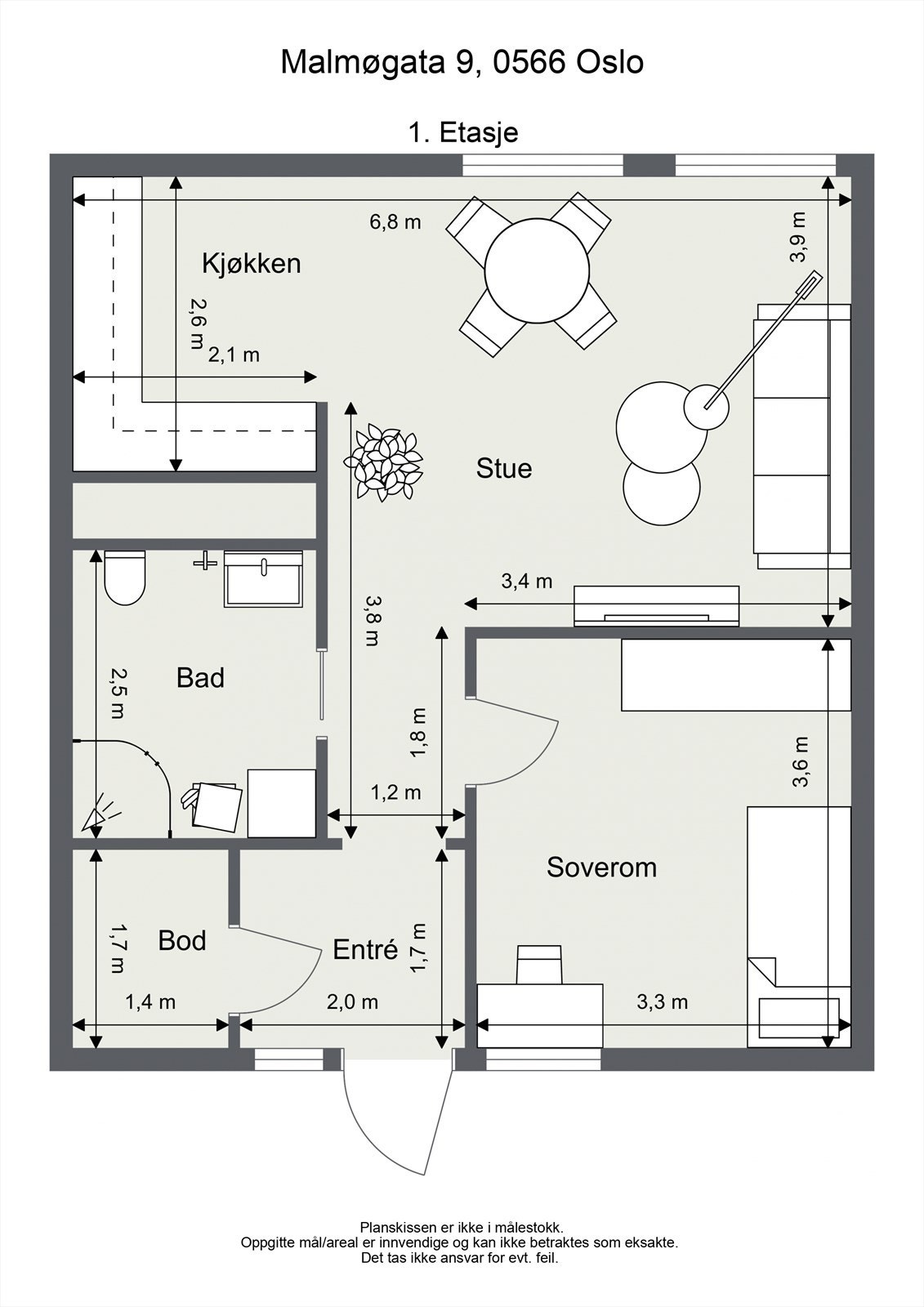 Plantegning for orientering Galleribilde