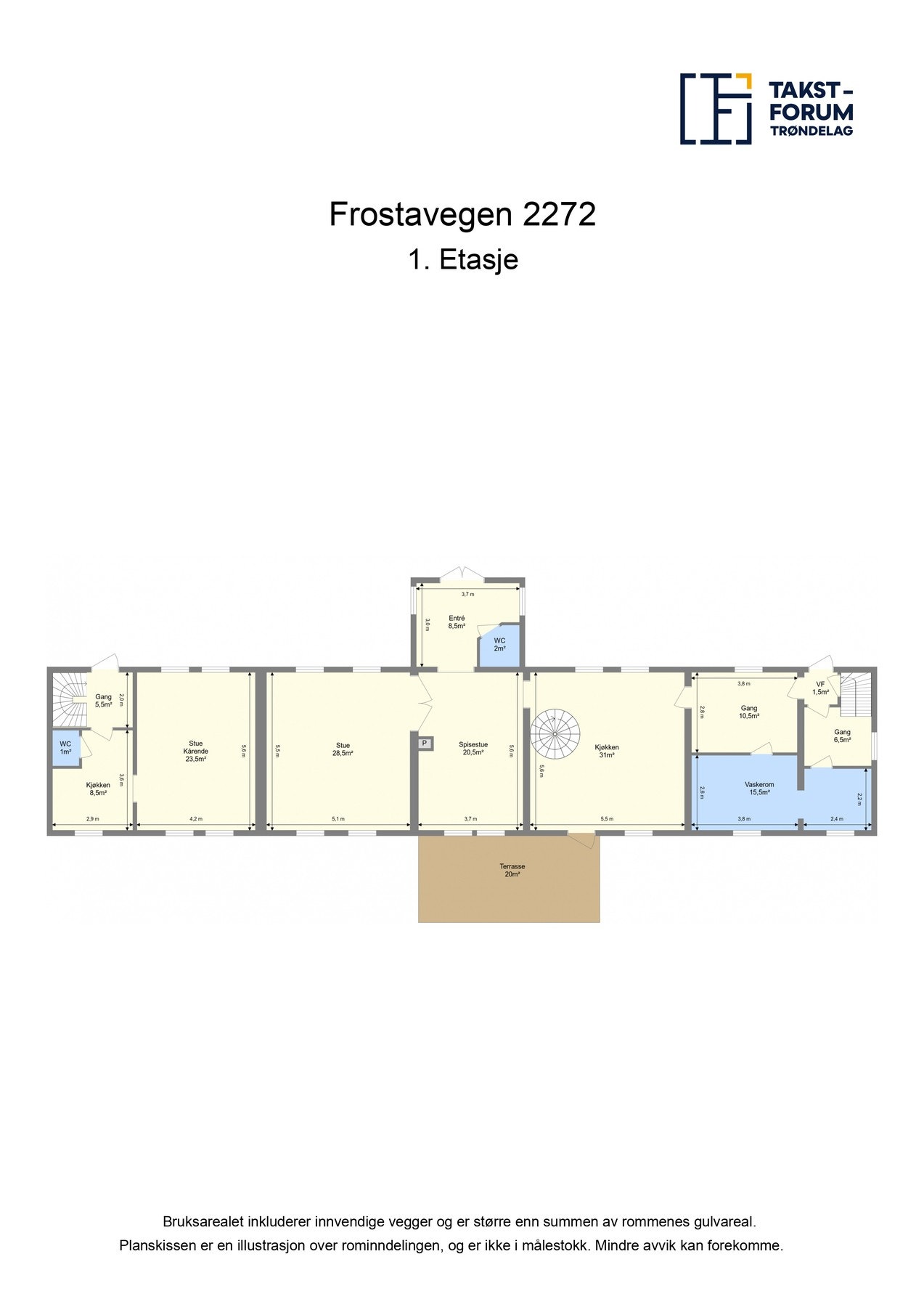 Planløsning første etasje. Galleribilde