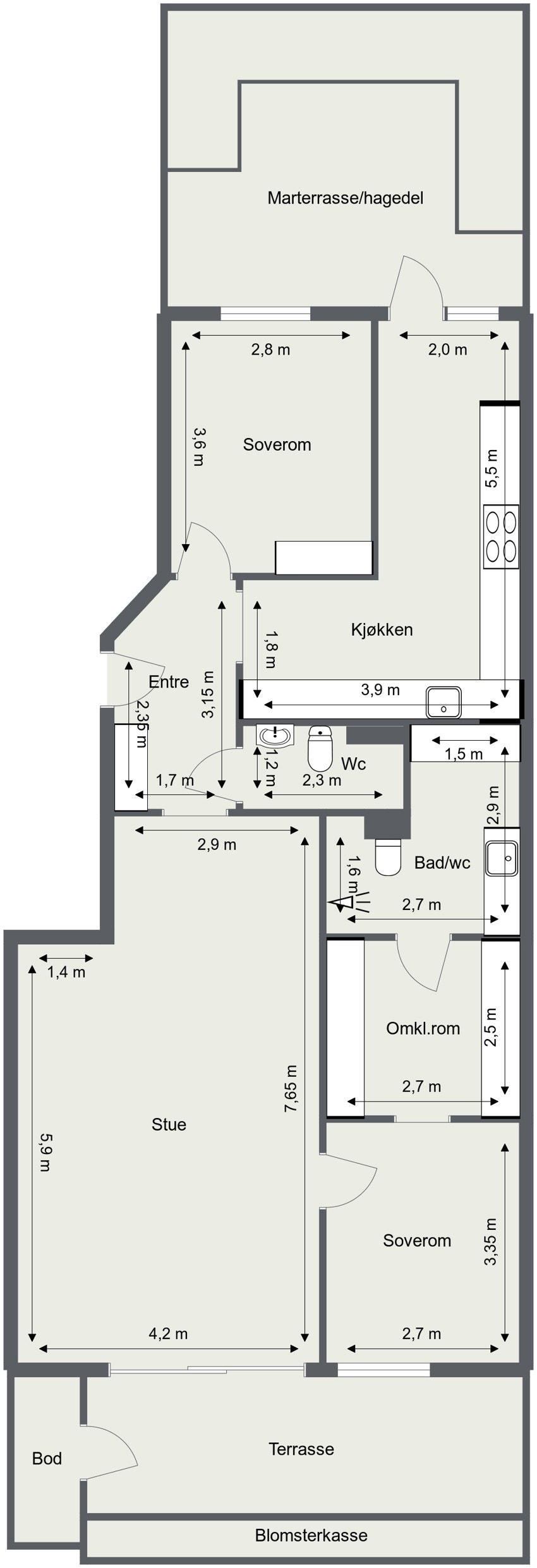 Plantegning Galleribilde