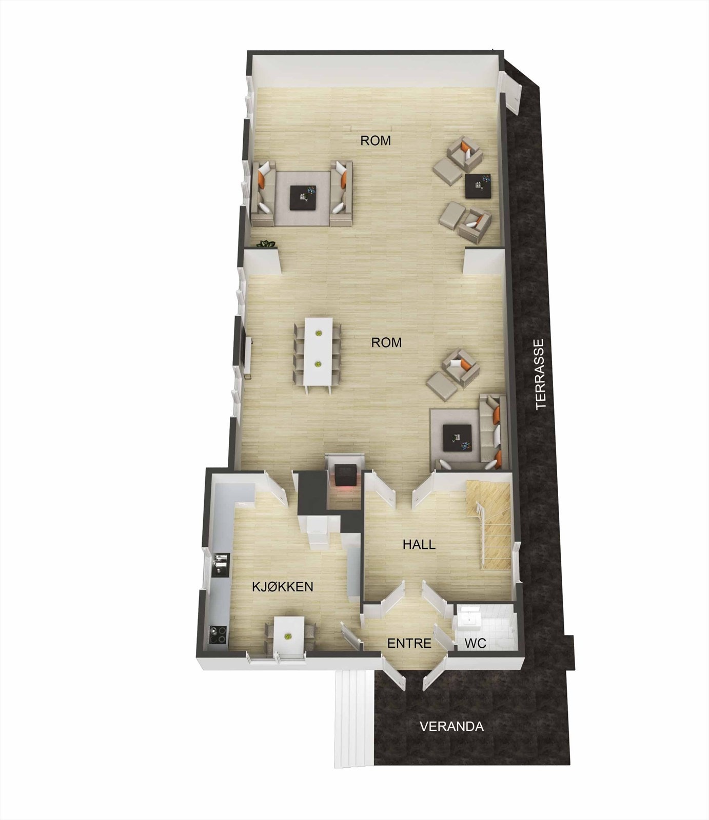 Plantegning hovedetasje Galleribilde