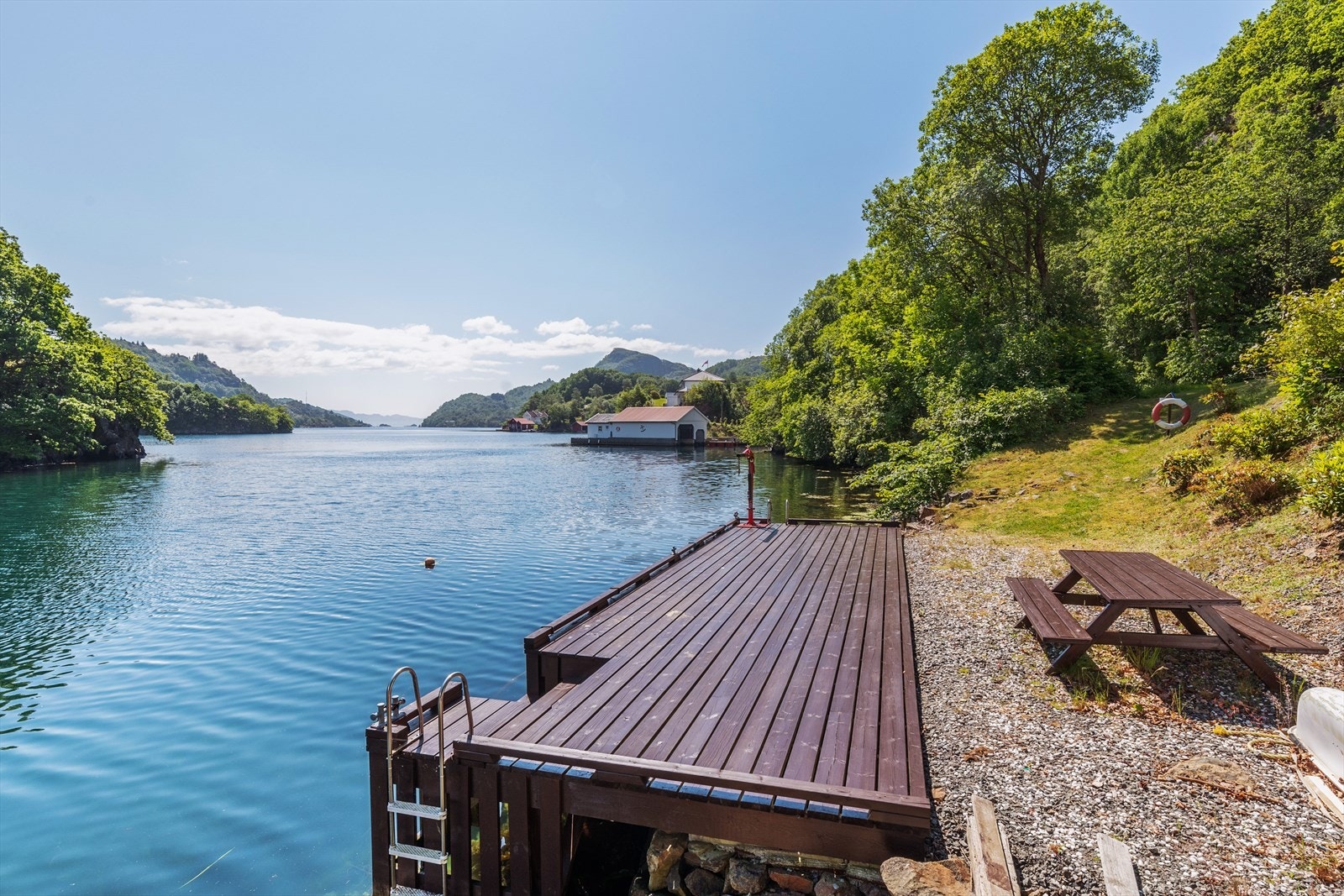 Her har du egen brygge med gode bade -og fiskemuligheter. Galleribilde
