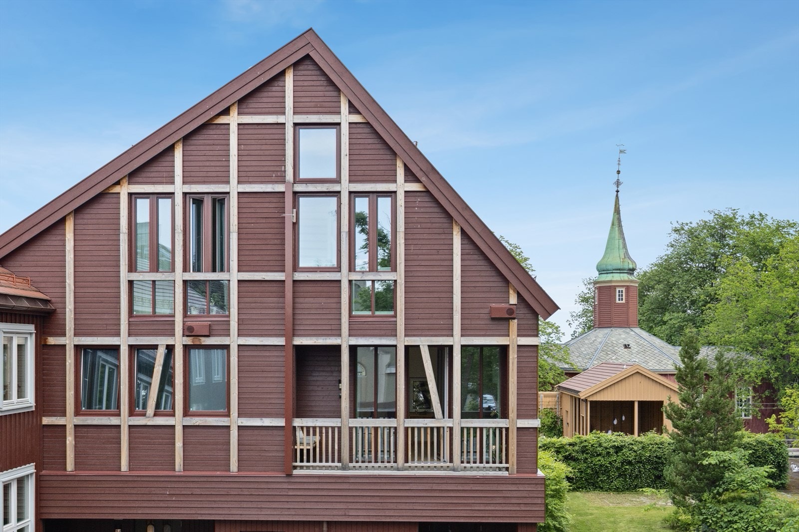 Her bor du skjermet fra aktivitetsnivået i sentrum, og kan nyte roligere forhold. Galleribilde