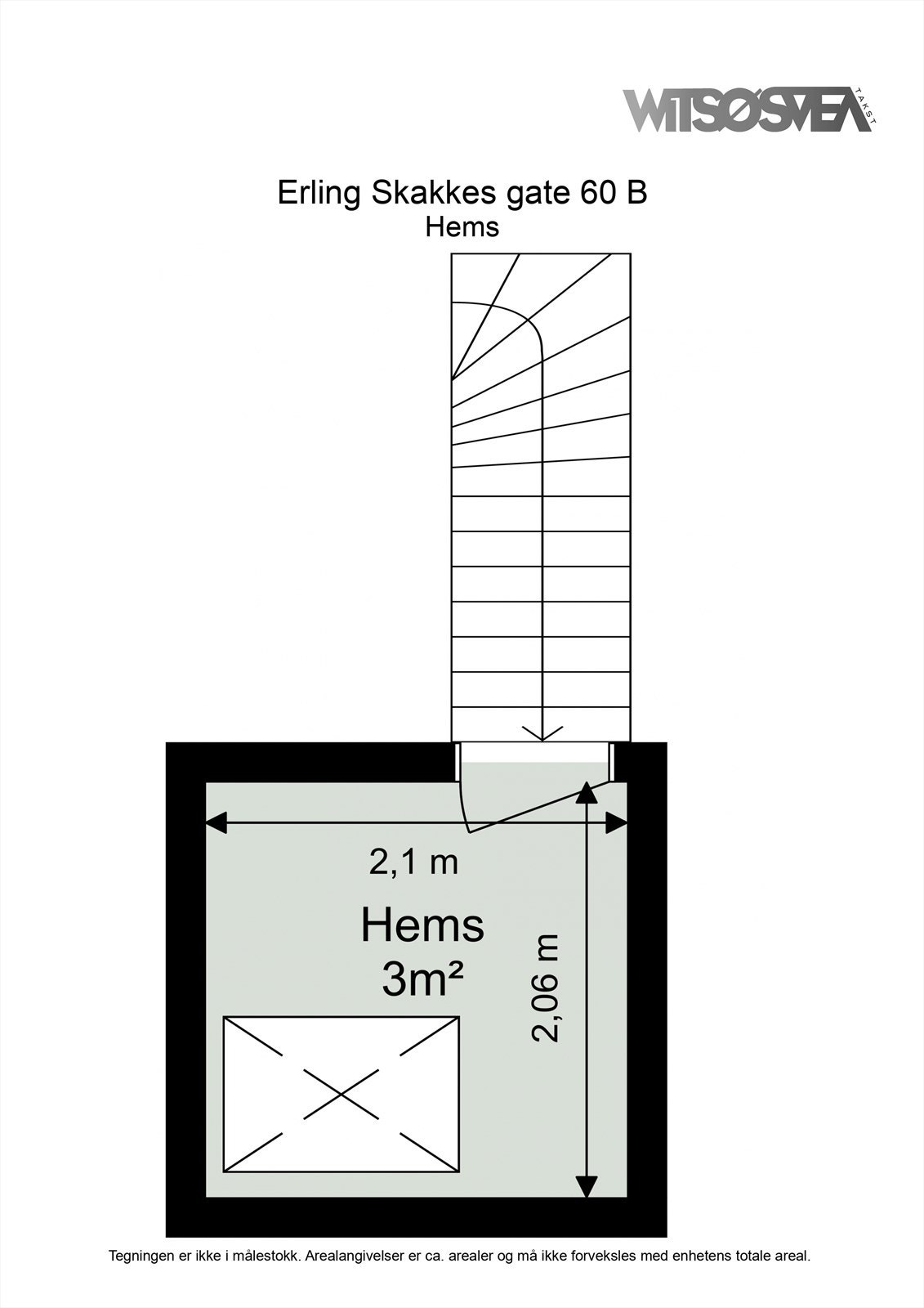 Planskisse hems. Galleribilde