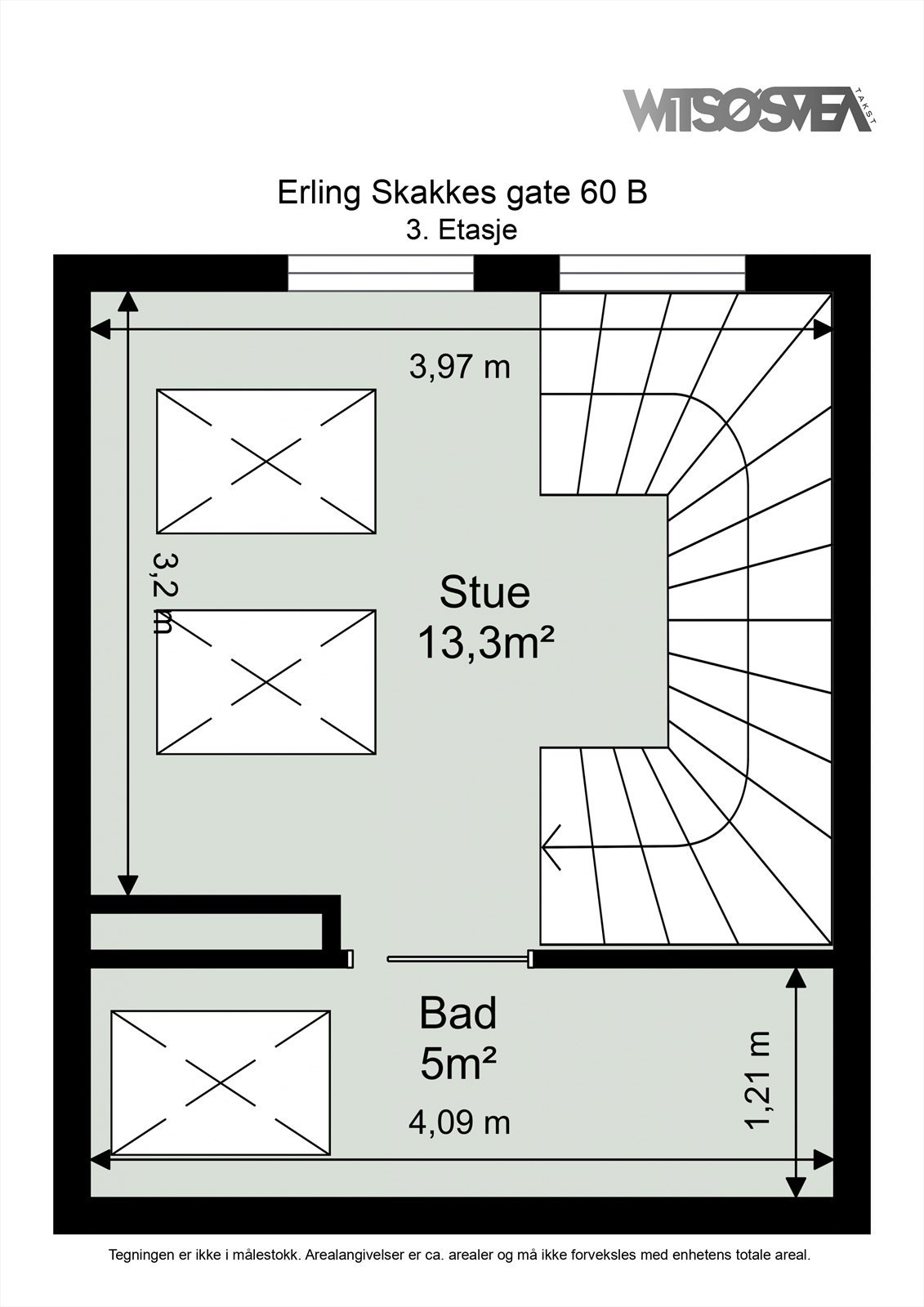 Planskisse 3. etasje. Galleribilde