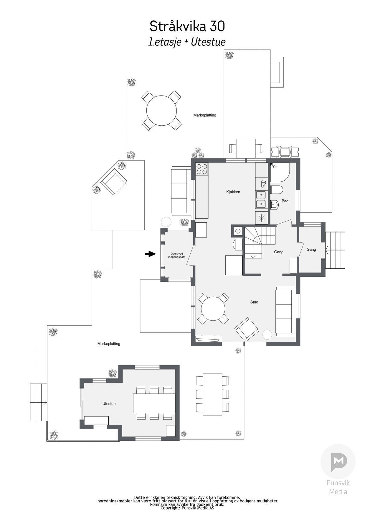 Plantegning - til orientering Galleribilde