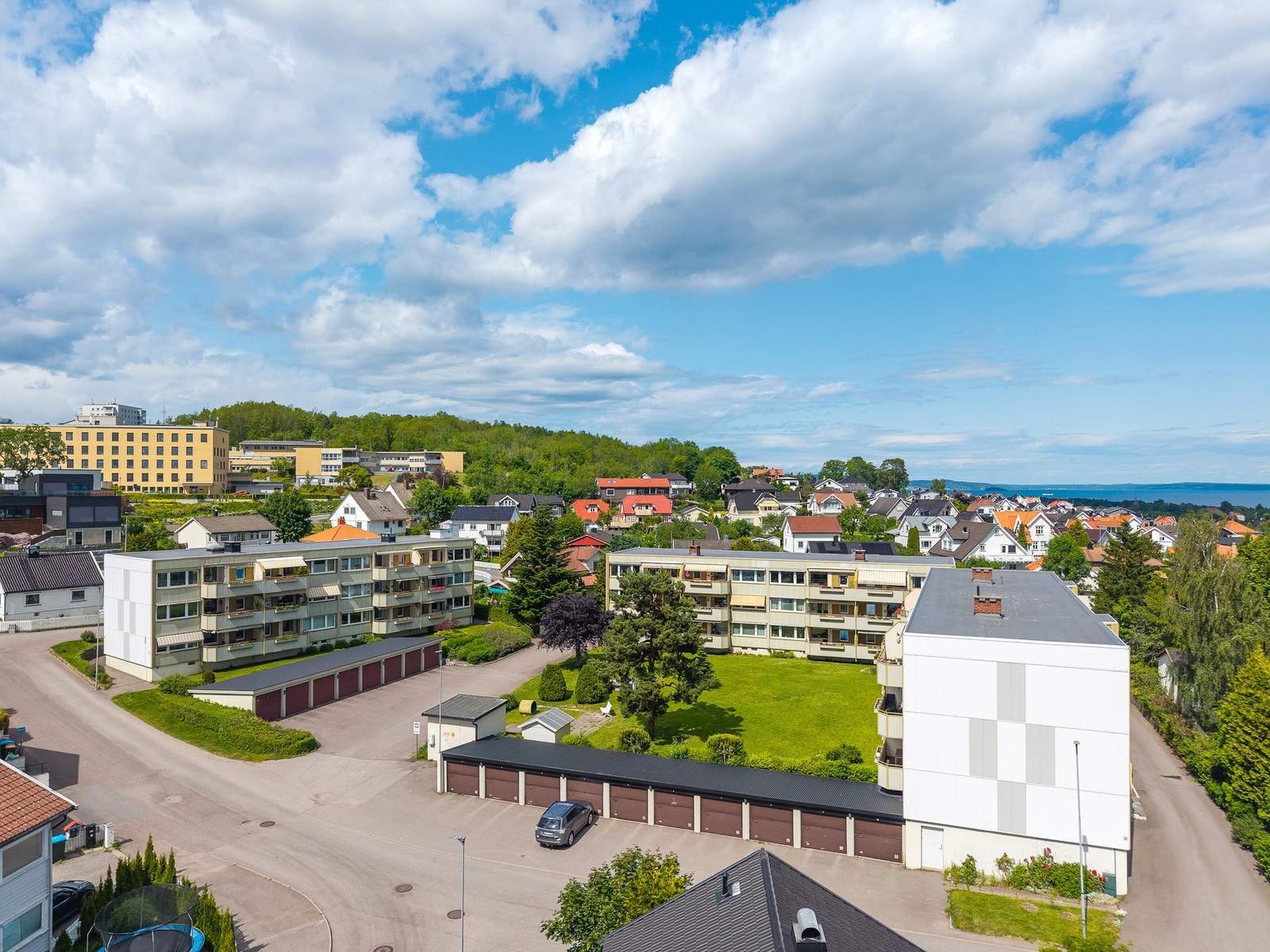 Dronebilde av borettslaget Galleribilde