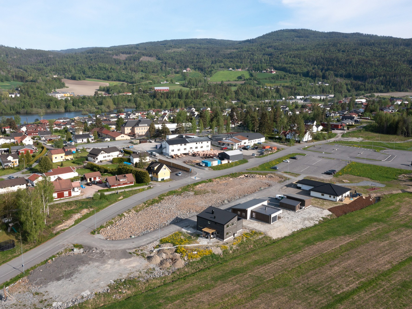 Skredsvikmoen, Geithus. Dronebilde fra 2021
