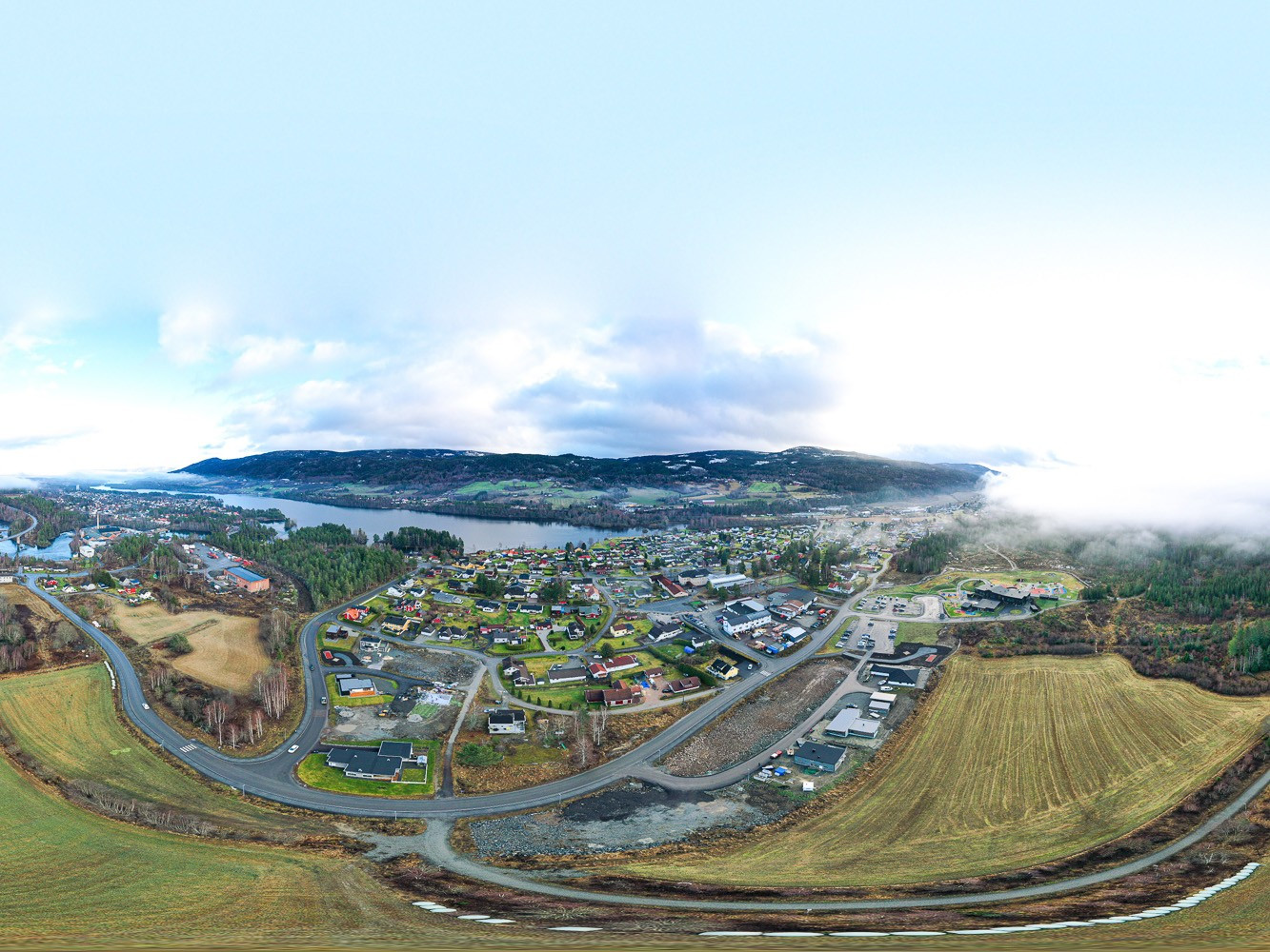 Skredsvikmoen, Geithus. Dronebilde fra 2021