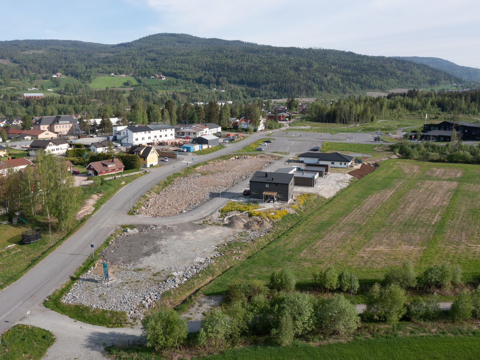 Skredsvikmoen, Geithus. Dronebilde fra 2021
