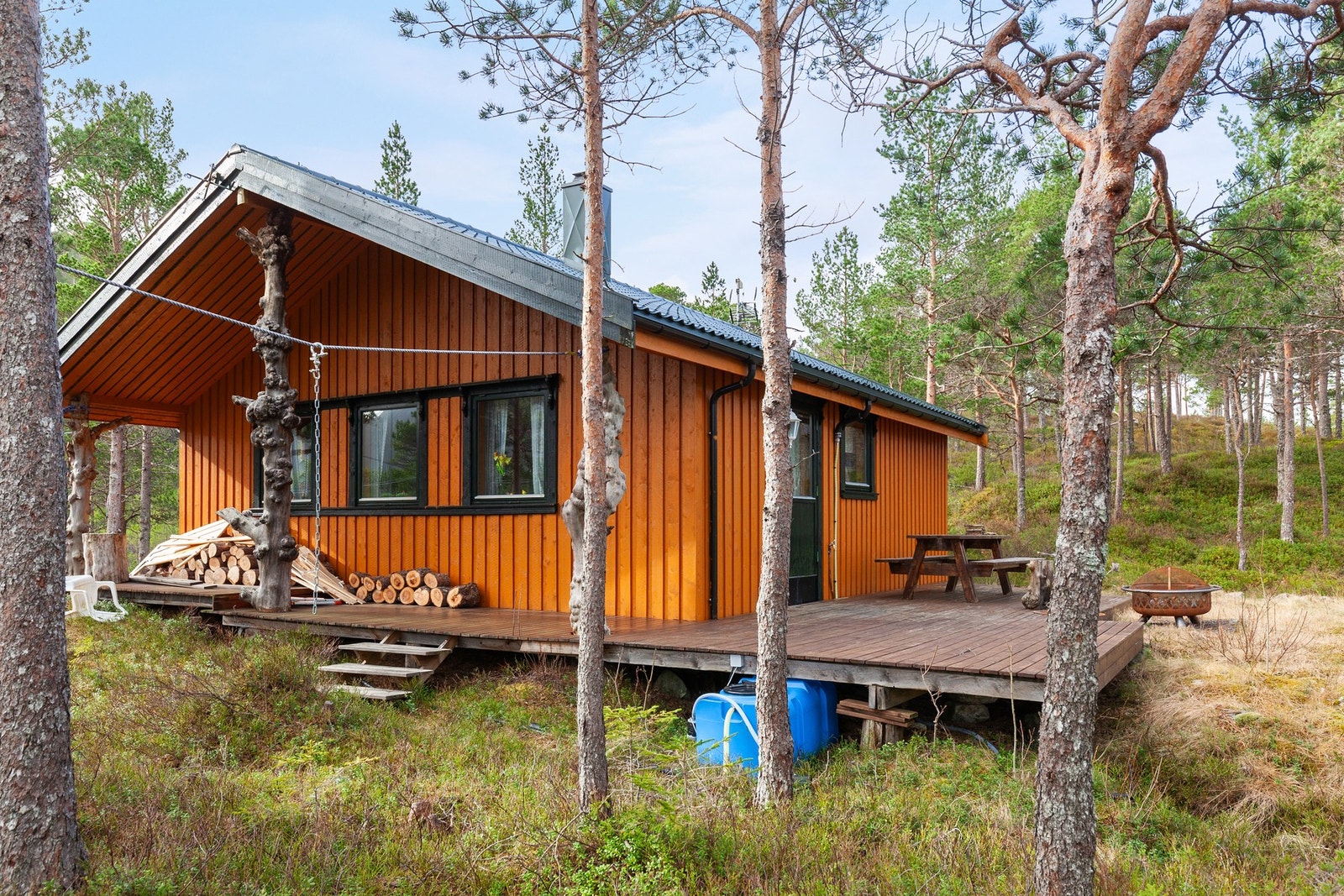 Utenfor har man vill natur og flotte turtereng Galleribilde