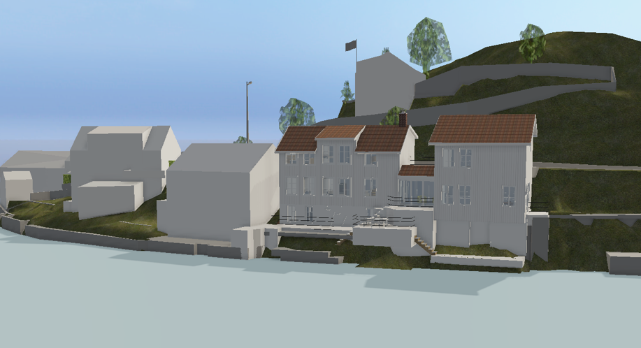 Fasade 3D illustrasjon rammetillatelse Galleribilde