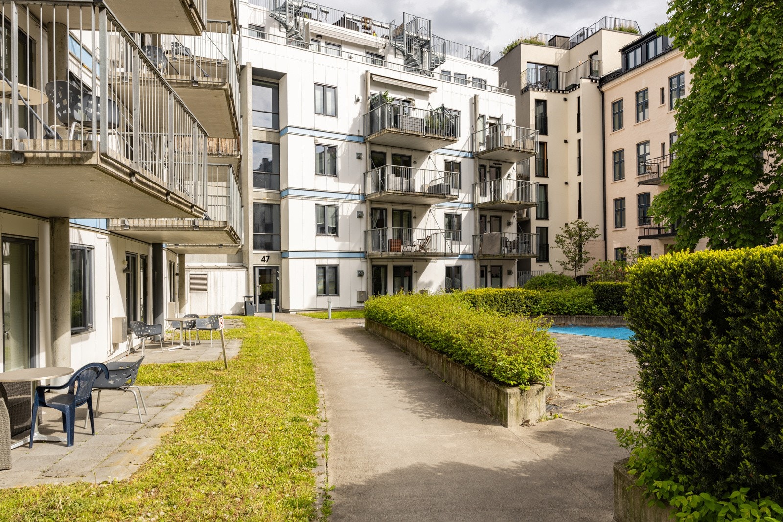 Skjermet indre bakgård Galleribilde