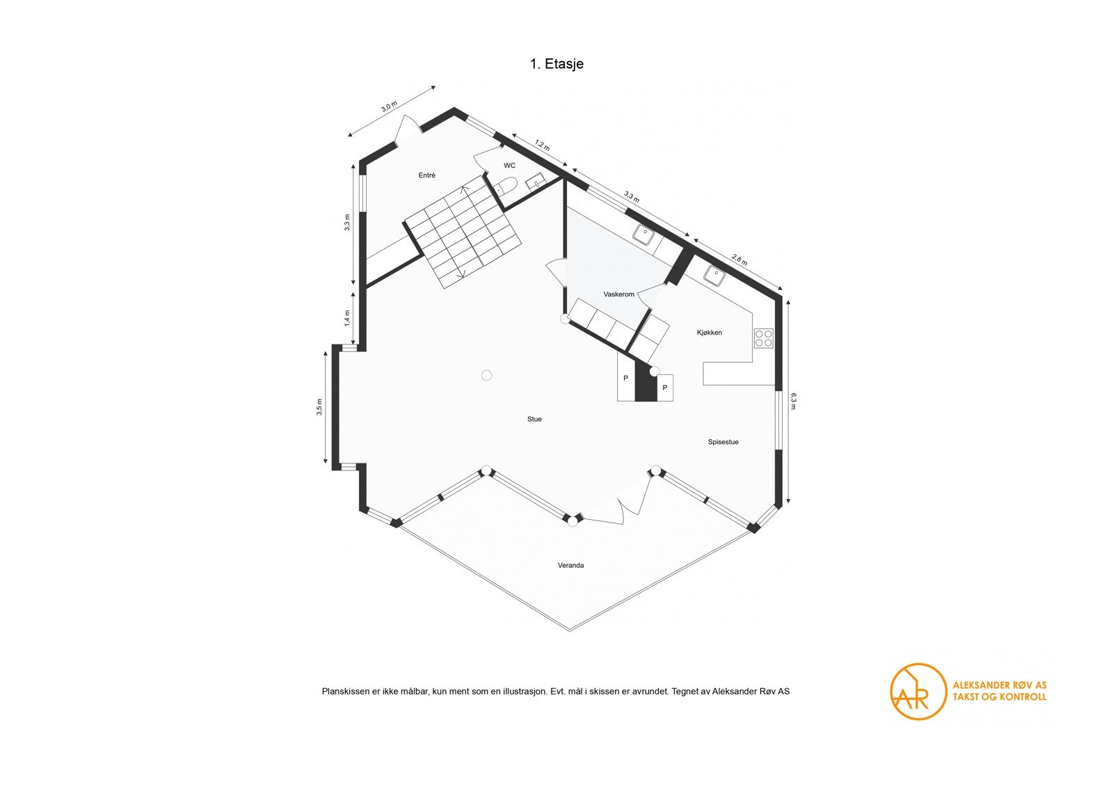 Plantegning - 1.etasje. Galleribilde