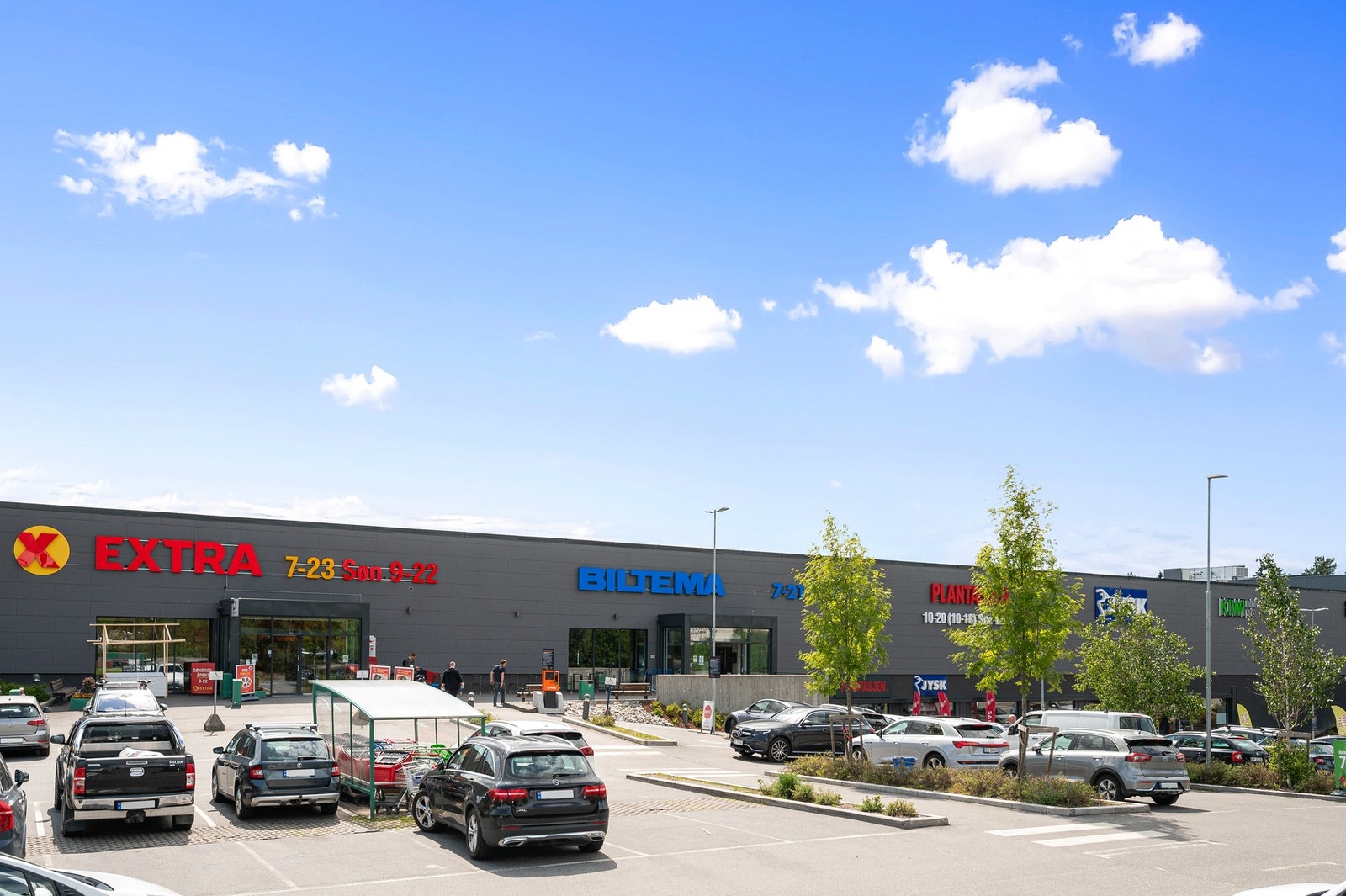 Extra, Kiwi, Plantasjen, Jysk, Biltema og dyrebutikken Buddy - alt samlet på ett sted på Sofiemyr. Galleribilde