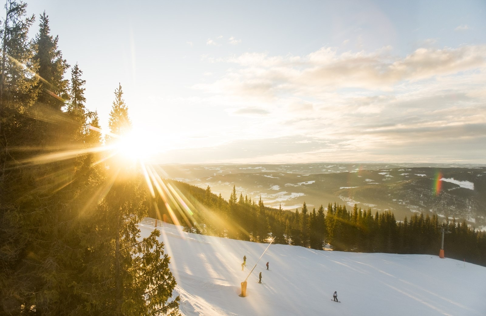 Nydelig vintersol - sett fra alpinbakken Galleribilde