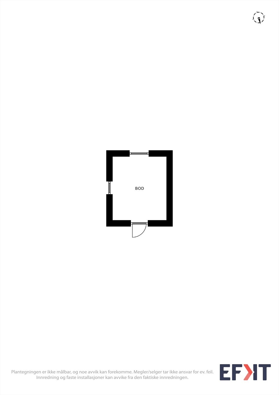 Plantegning Frittstående bod Galleribilde