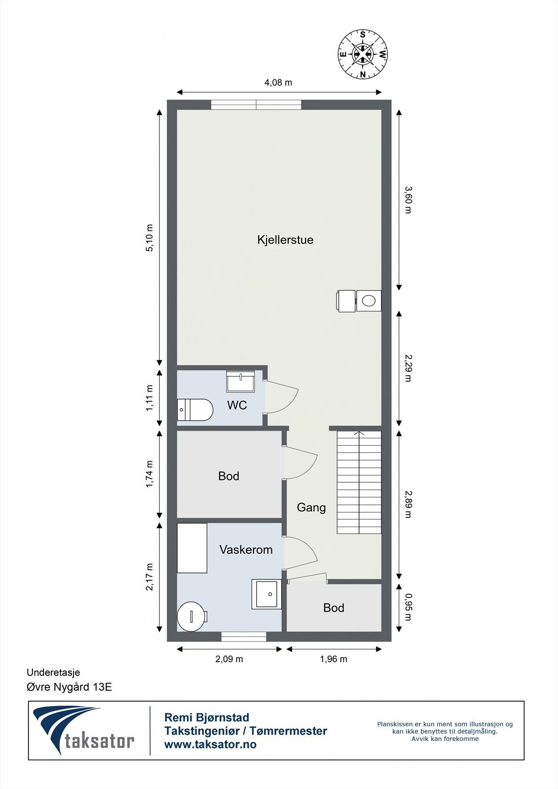 PLANTEGNING KJELLERETASJE Galleribilde