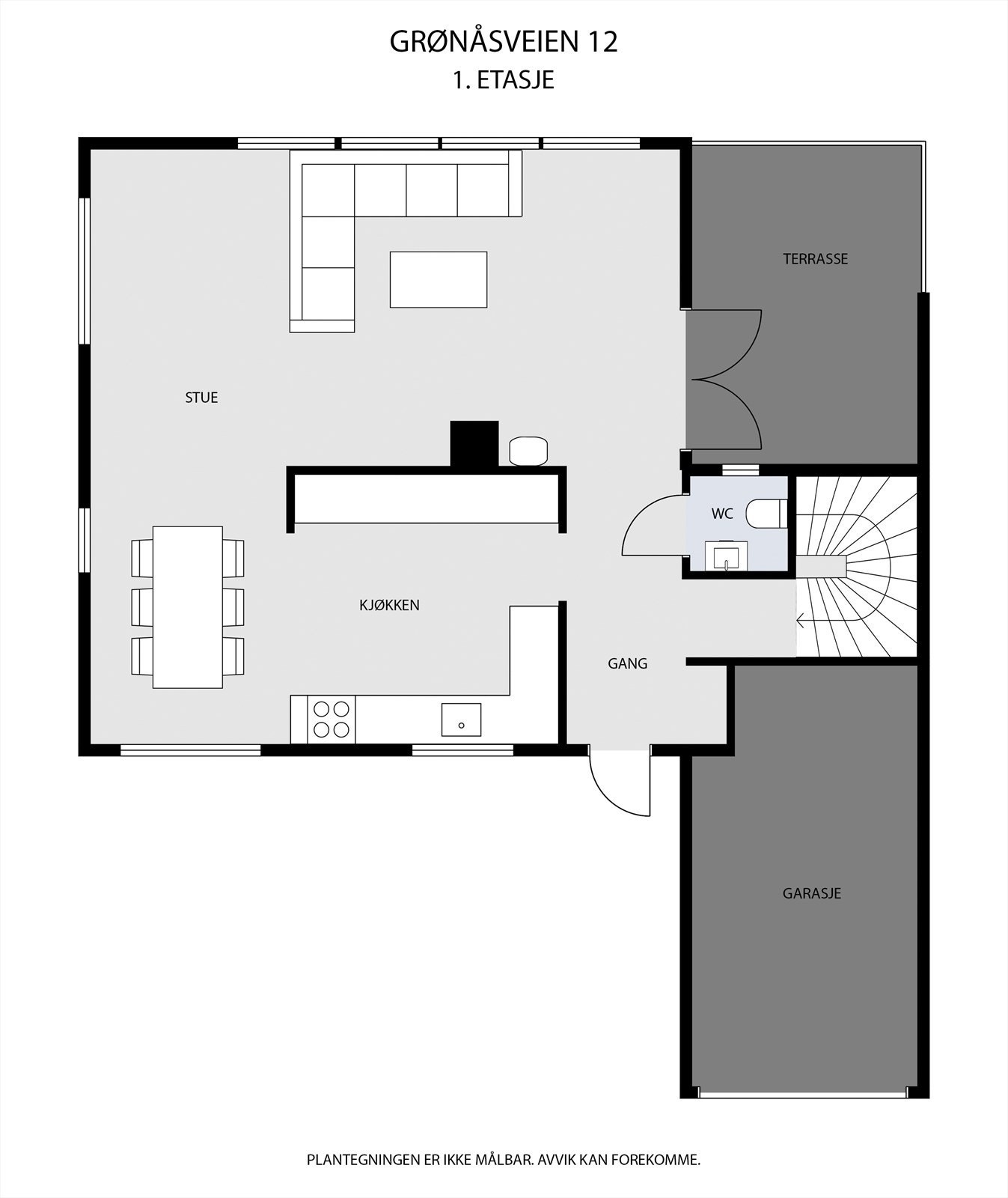Plantegning av 1. etasje Galleribilde