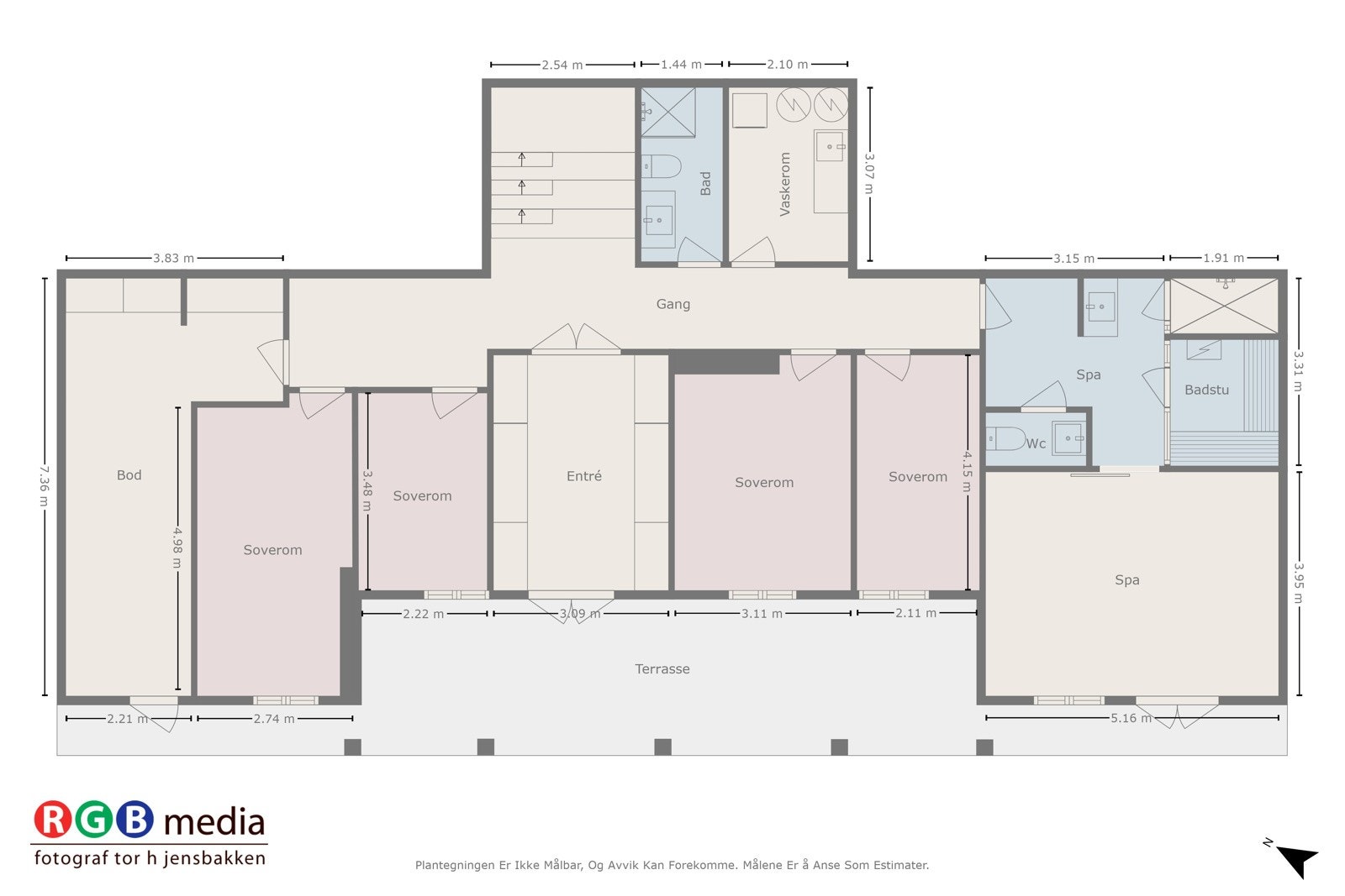 Plantegning underetasjen Galleribilde