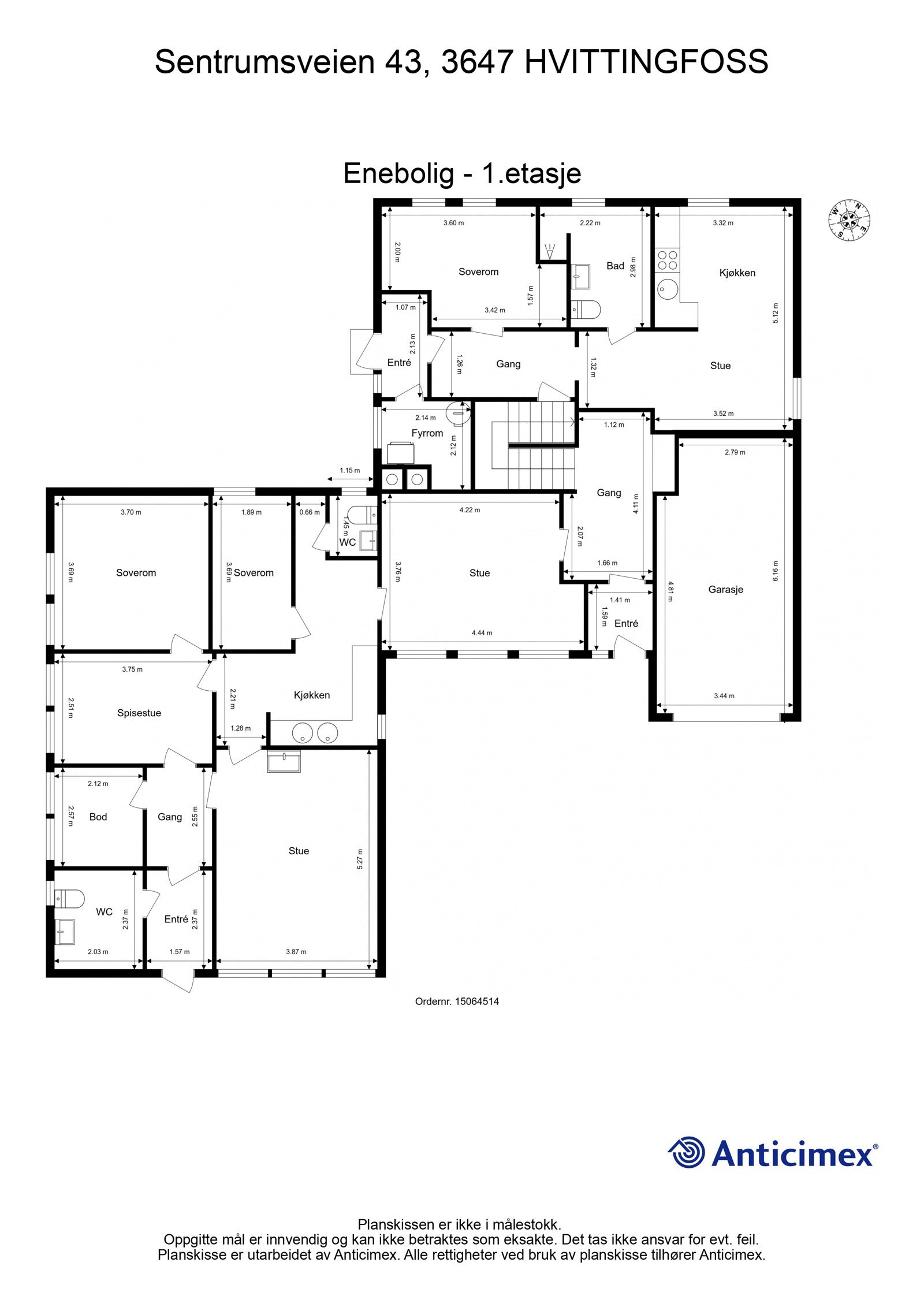Plantegning - 1.etasje Galleribilde