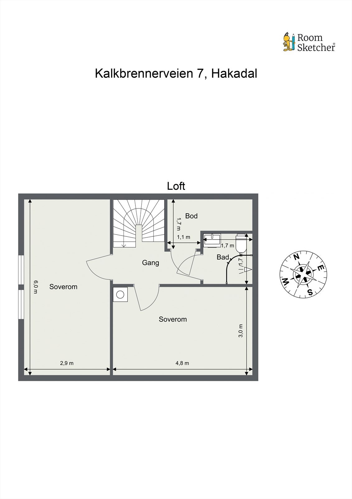 3. etasje med 2 soverom og et praktisk bad Galleribilde