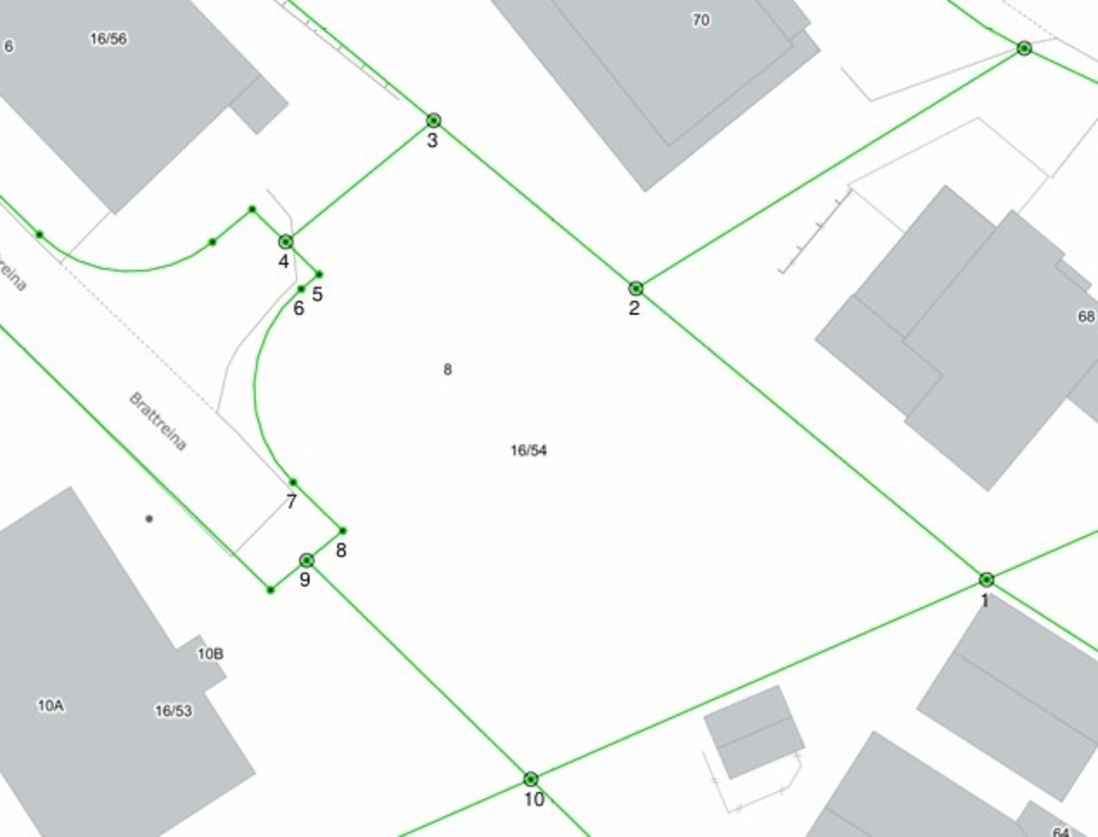 Eiendomskart med nøyaktige grenser. Galleribilde