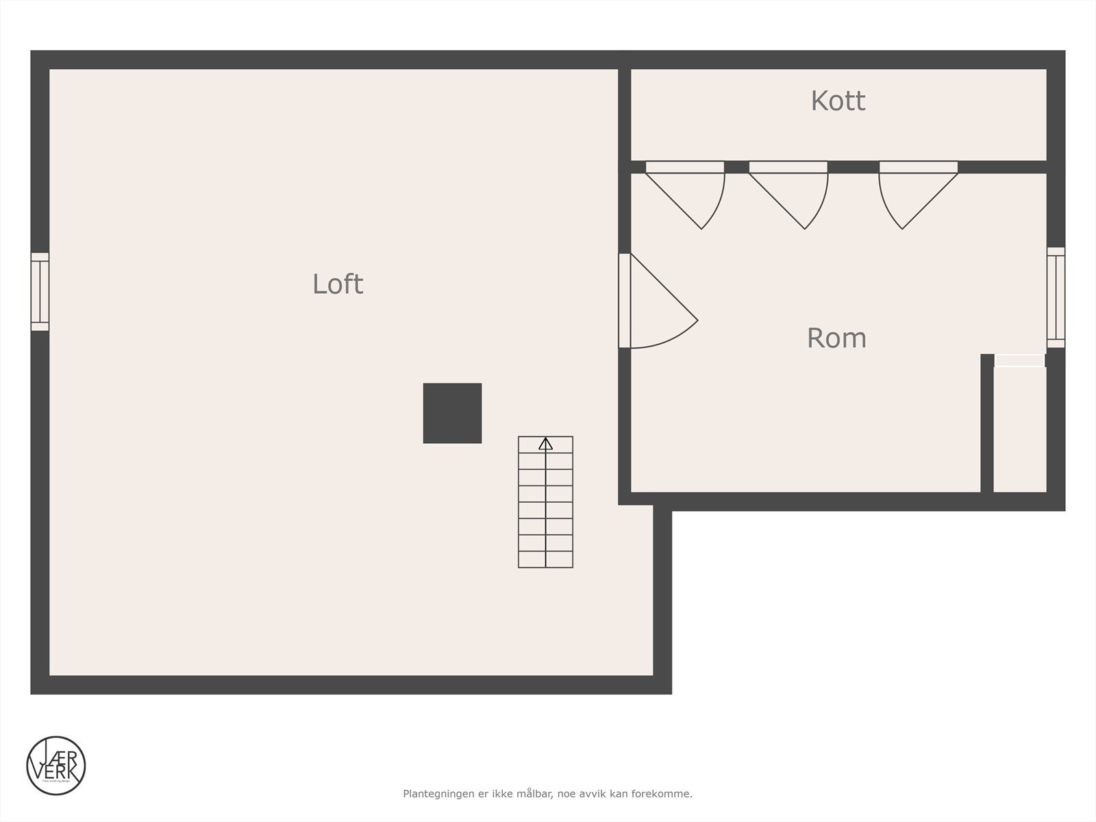 Plantegning bolig loft Galleribilde