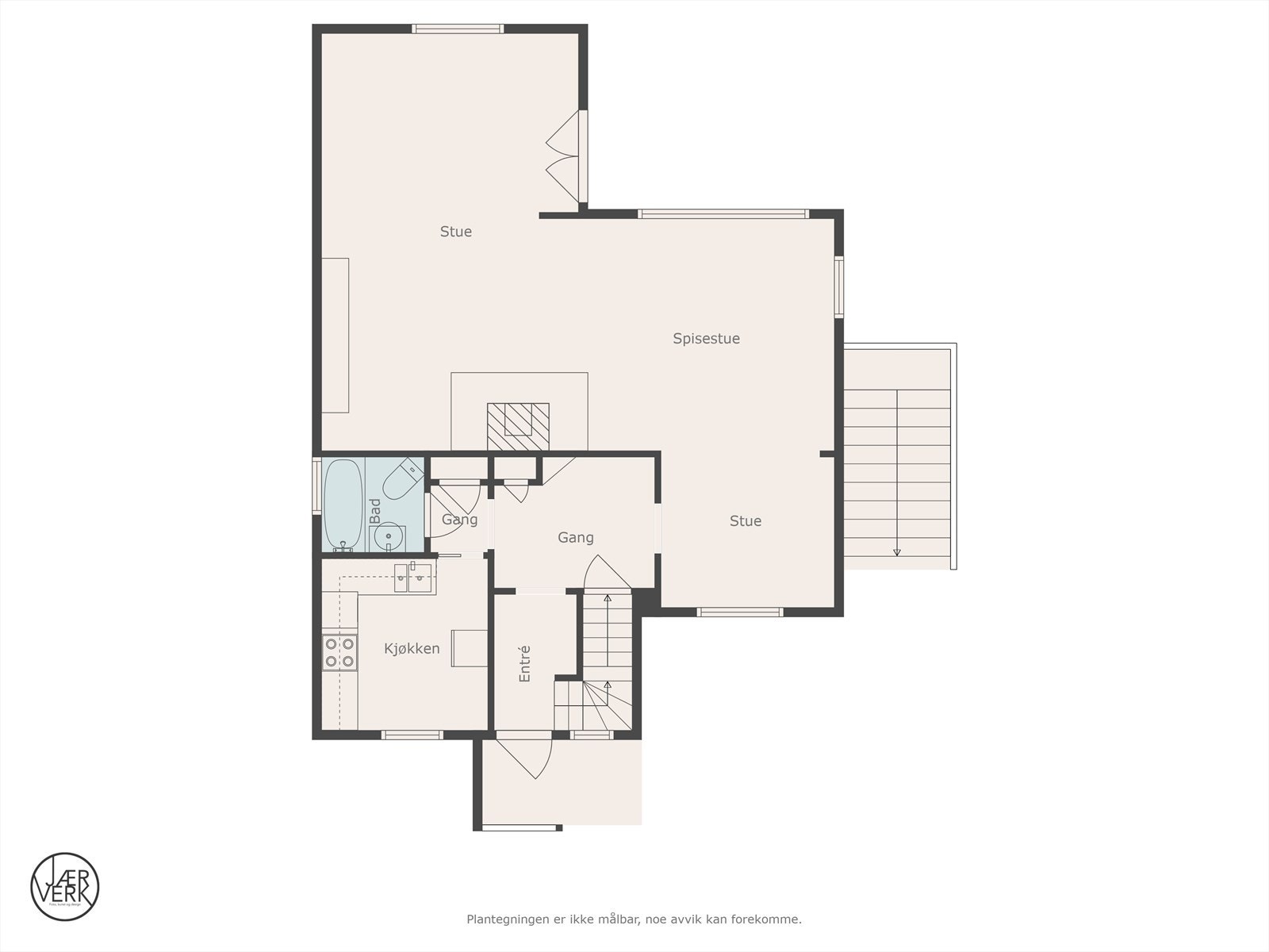 Plantegning bolig 1. etasje Galleribilde