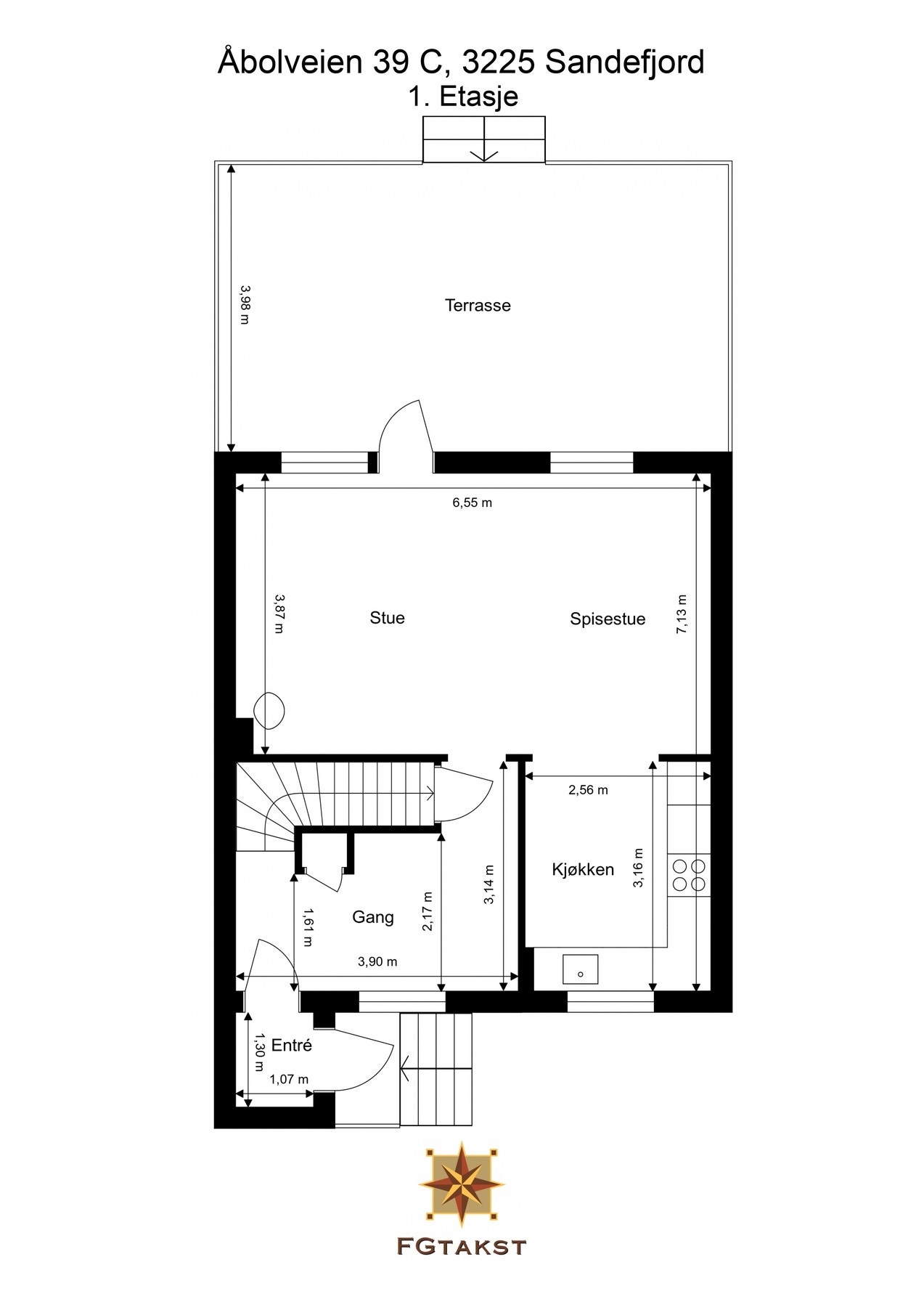 Plantegning 1.etasje Galleribilde