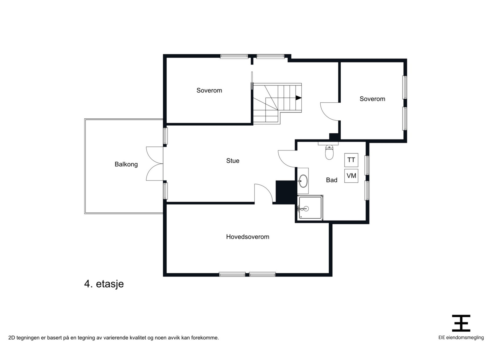 Planskisse hovedetasje 3. etasje. Galleribilde