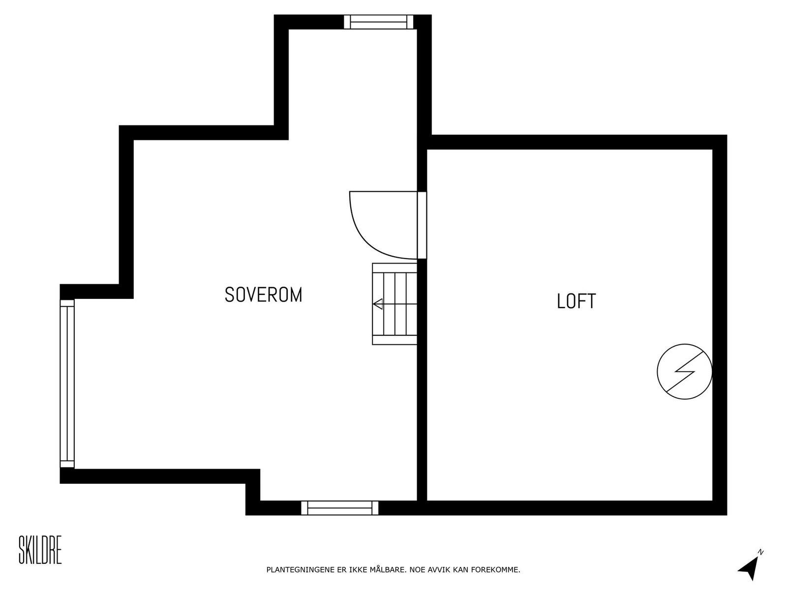Plantegning loft. Galleribilde