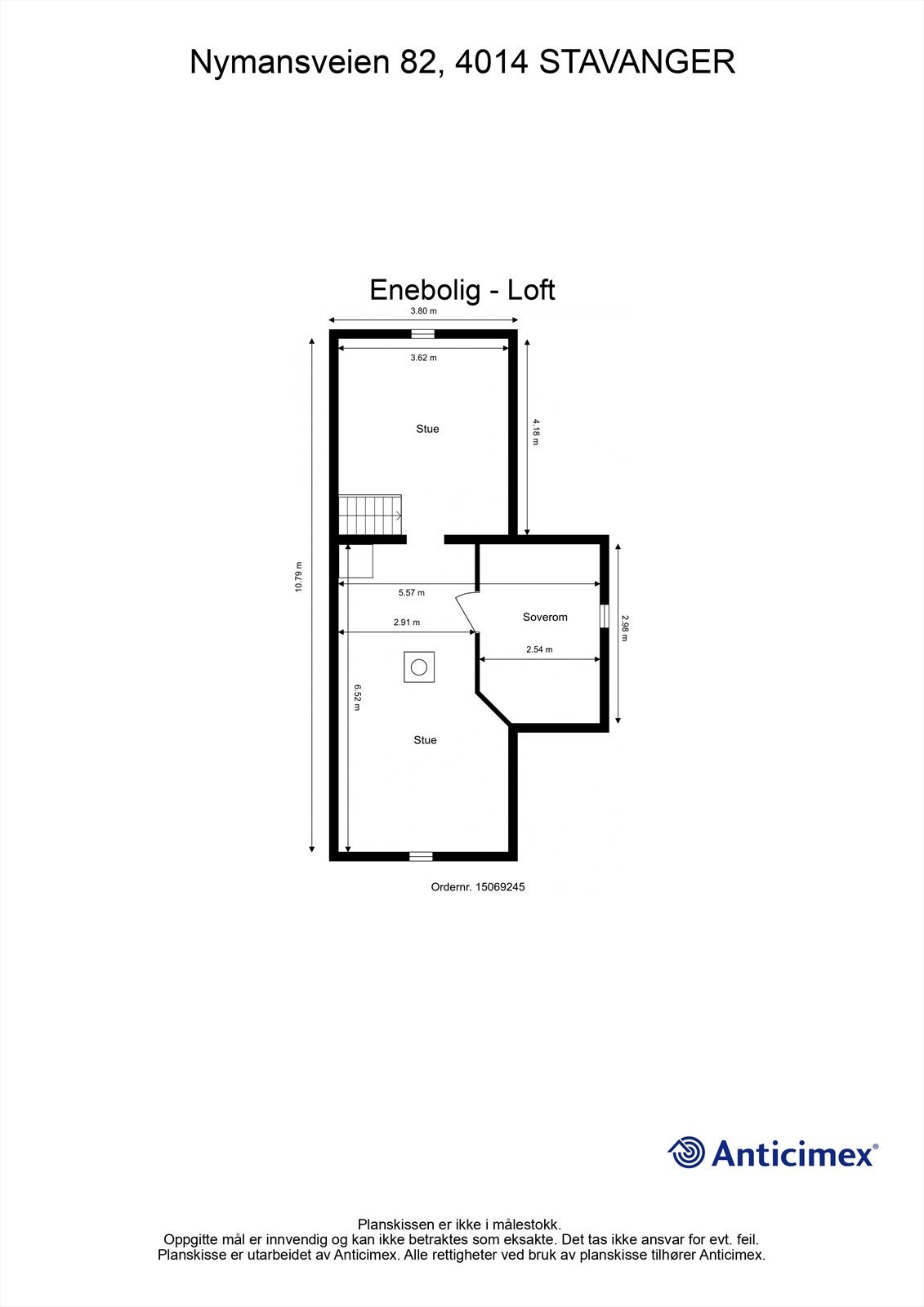 Plantegning loft. Galleribilde