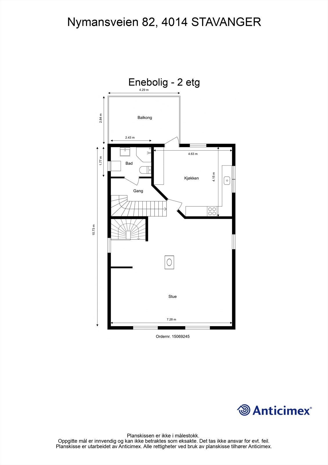 Plantegning 2 etg. Galleribilde