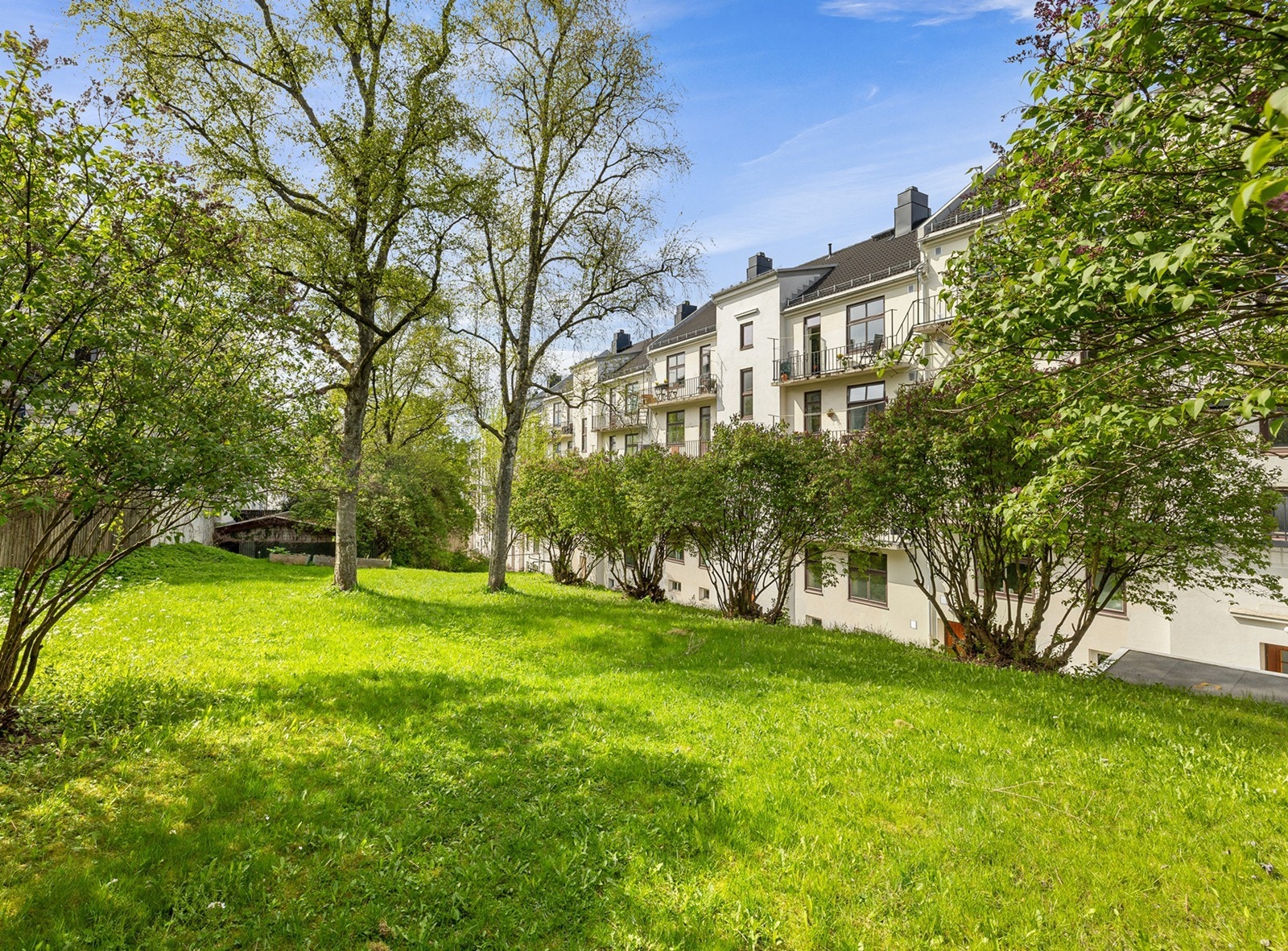 Hyggelig og skjermet felles bakgård, her kan late sommerdager nytes! Galleribilde