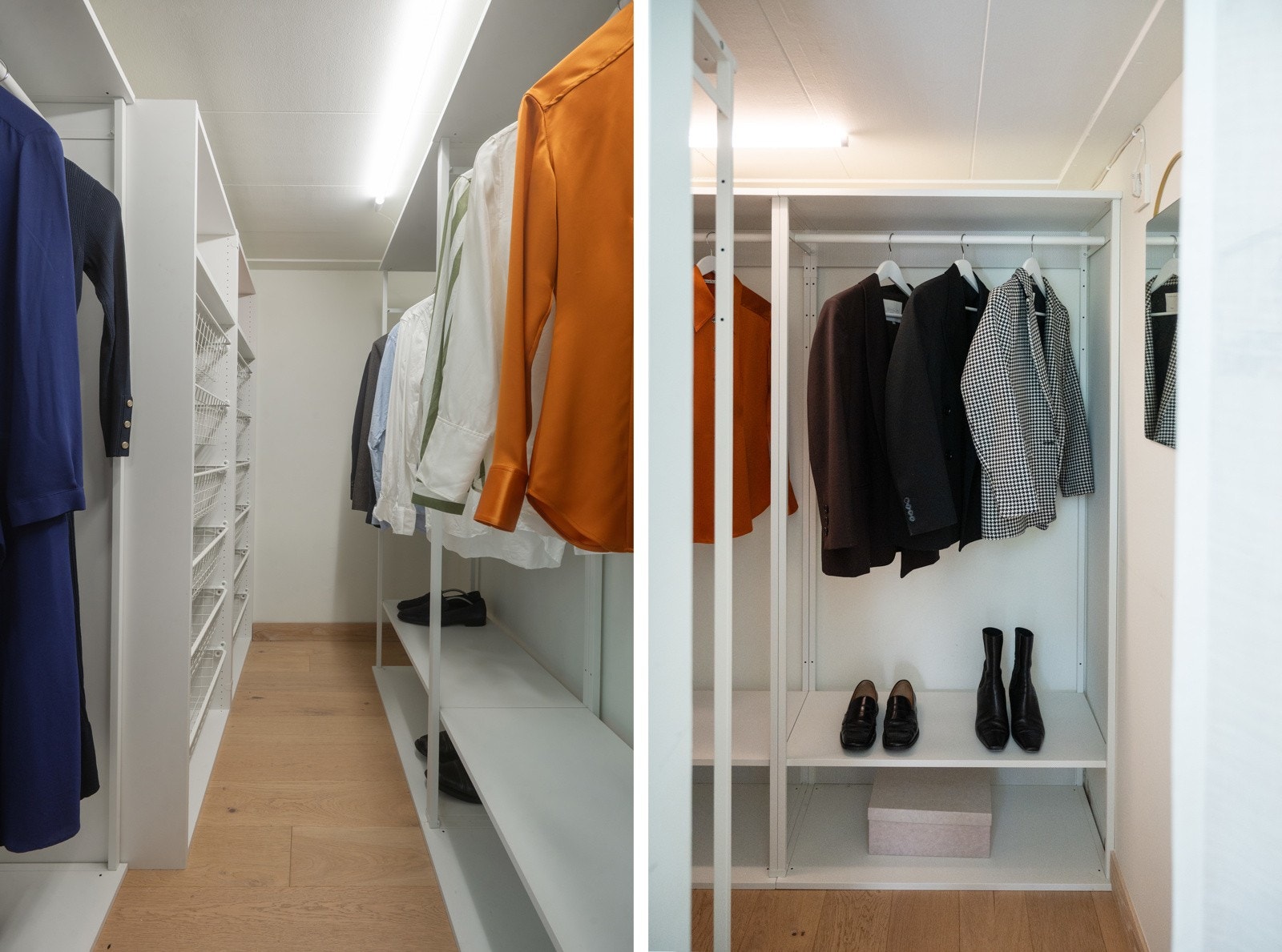 God oppbevaringsplass i garderobe hvor sko og klær kan ryddes pent vekk Galleribilde