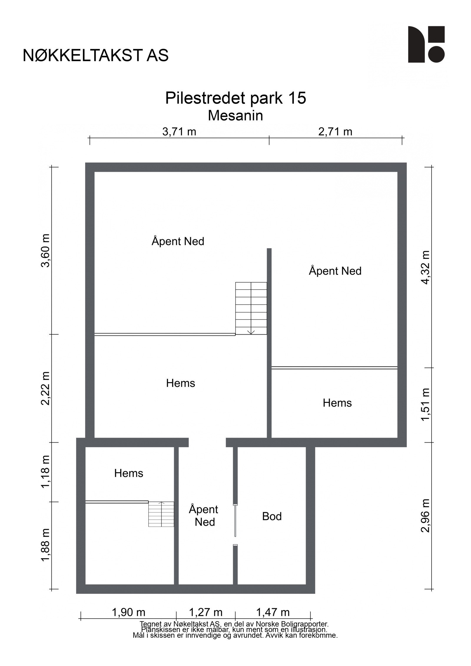 Plantegning mesanin Galleribilde